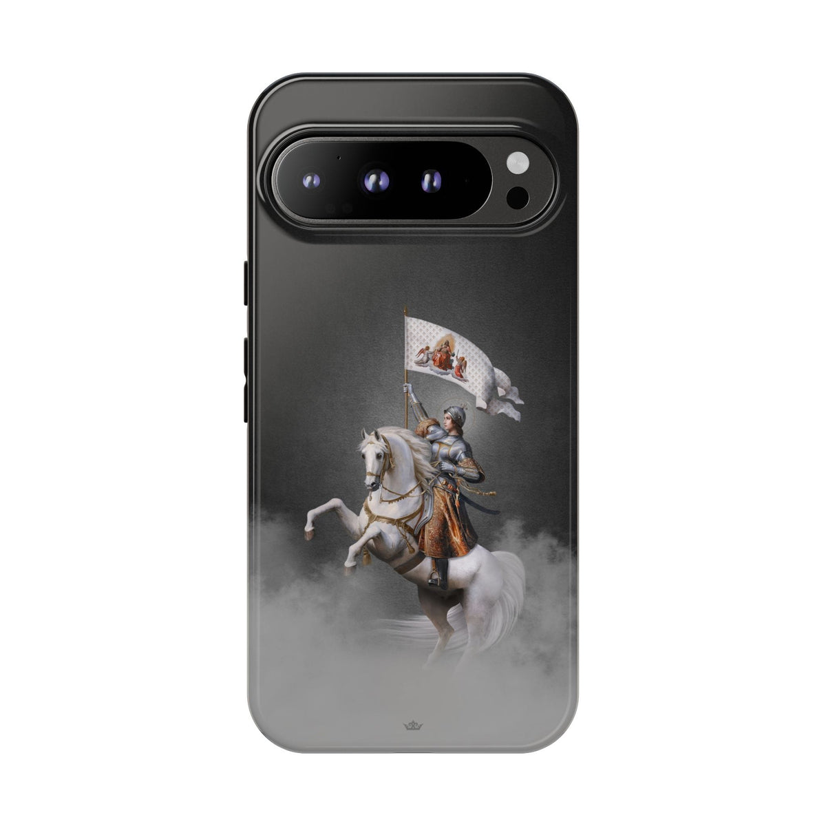St. Joan of Arc in Battle Hard Phone Case (Dark) Copyright VENXARA