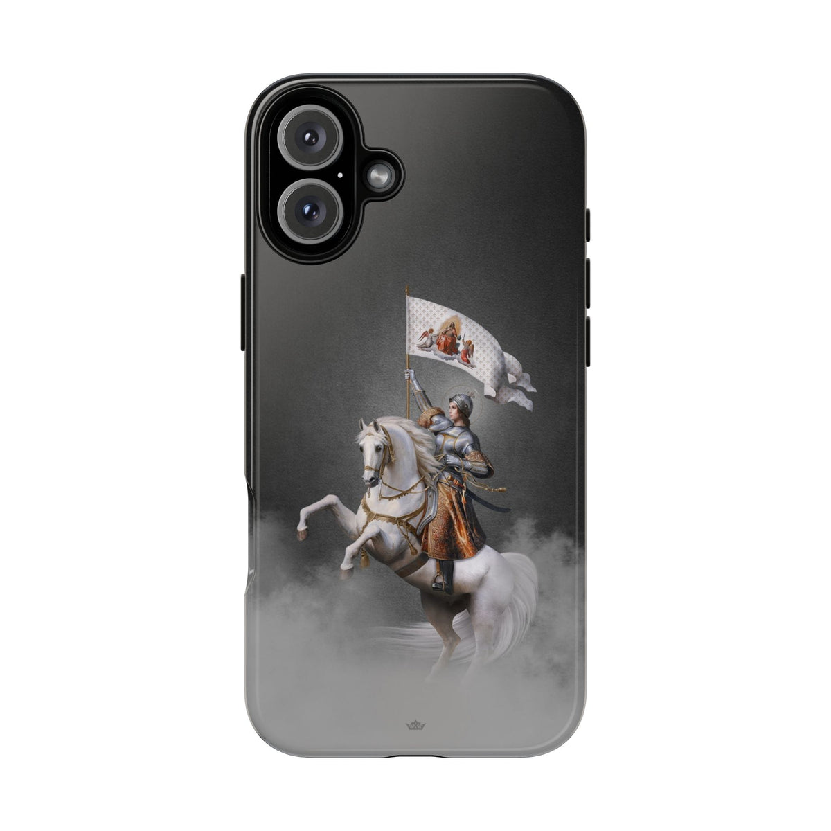 St. Joan of Arc in Battle Hard Phone Case (Dark) Copyright VENXARA