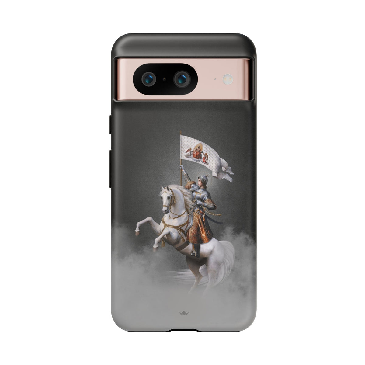 St. Joan of Arc in Battle Hard Phone Case (Dark) Copyright VENXARA