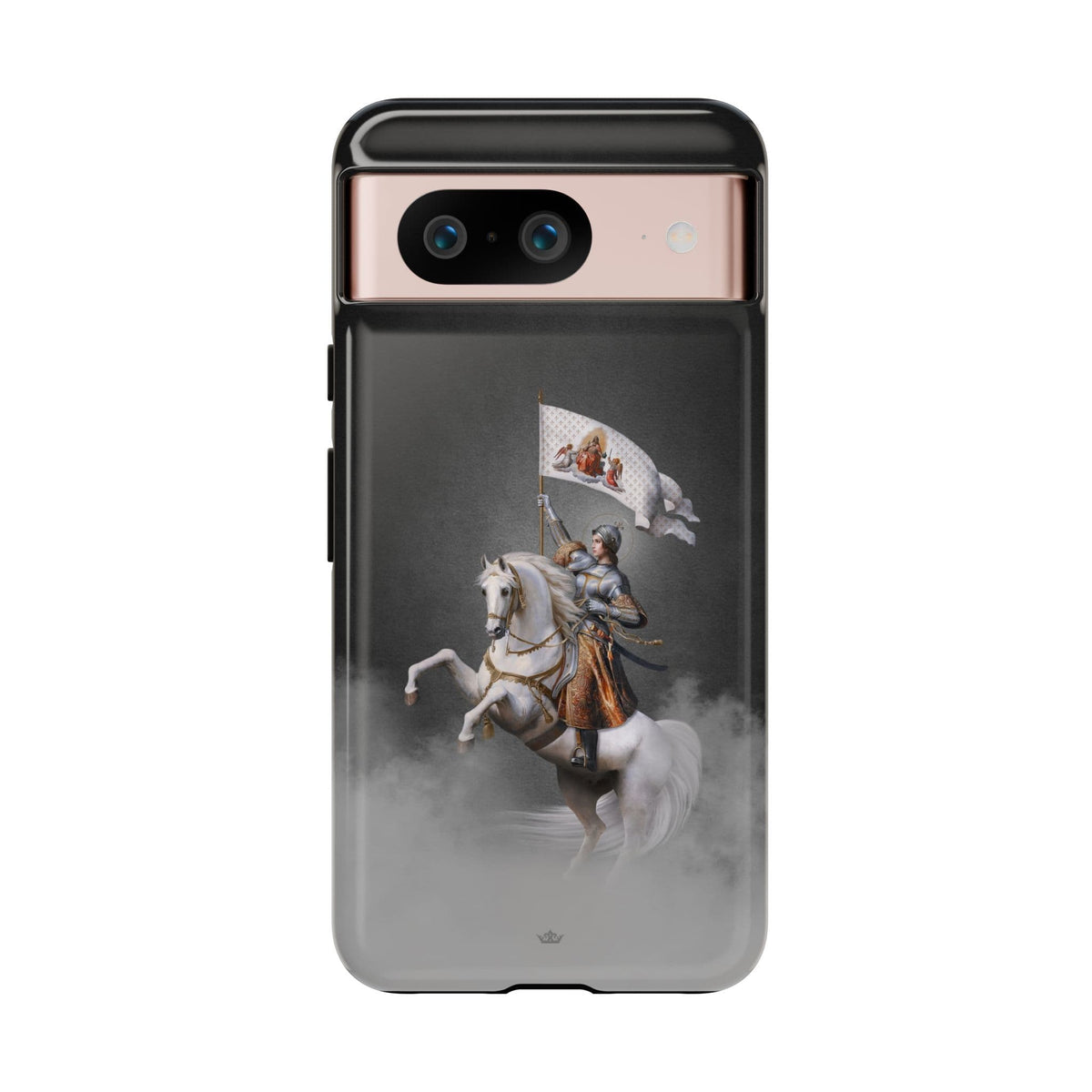 St. Joan of Arc in Battle Hard Phone Case (Dark) Copyright VENXARA