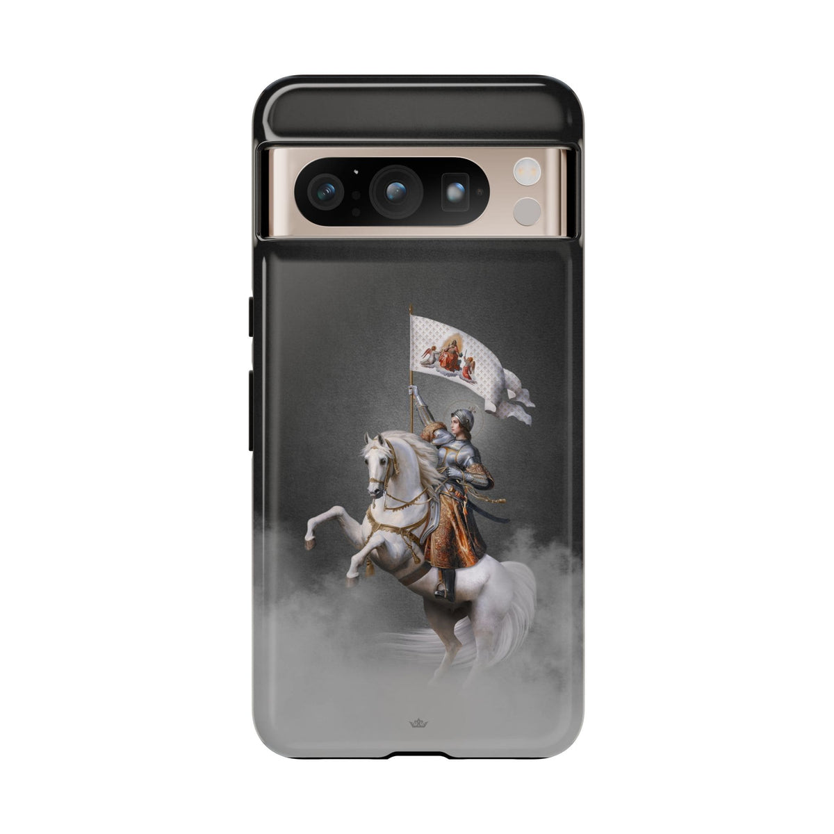 St. Joan of Arc in Battle Hard Phone Case (Dark) Copyright VENXARA
