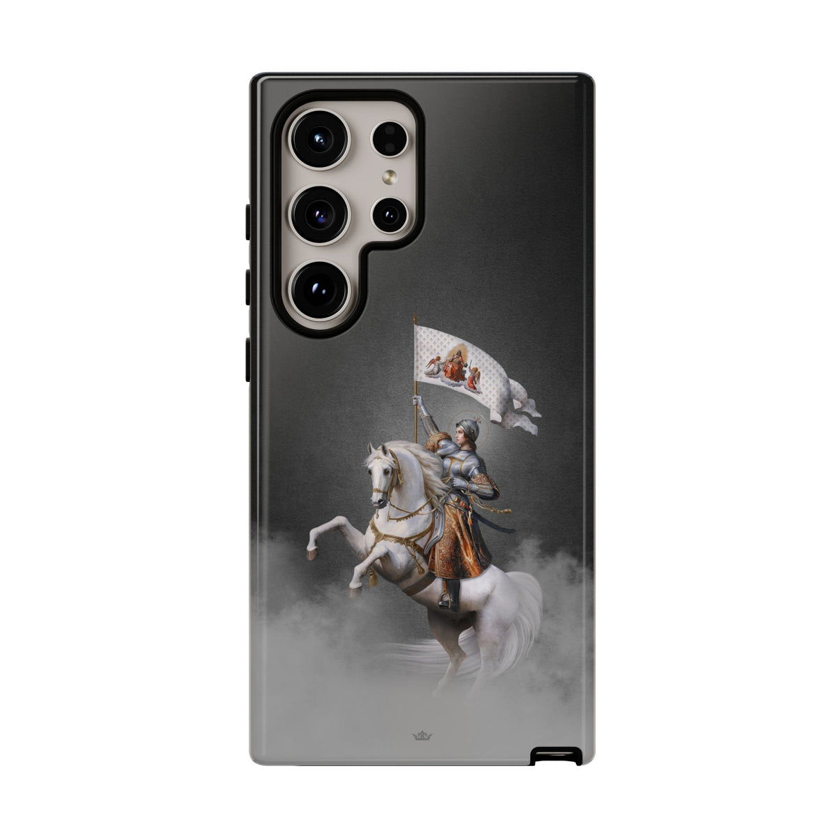 St. Joan of Arc in Battle Hard Phone Case (Dark) Copyright VENXARA