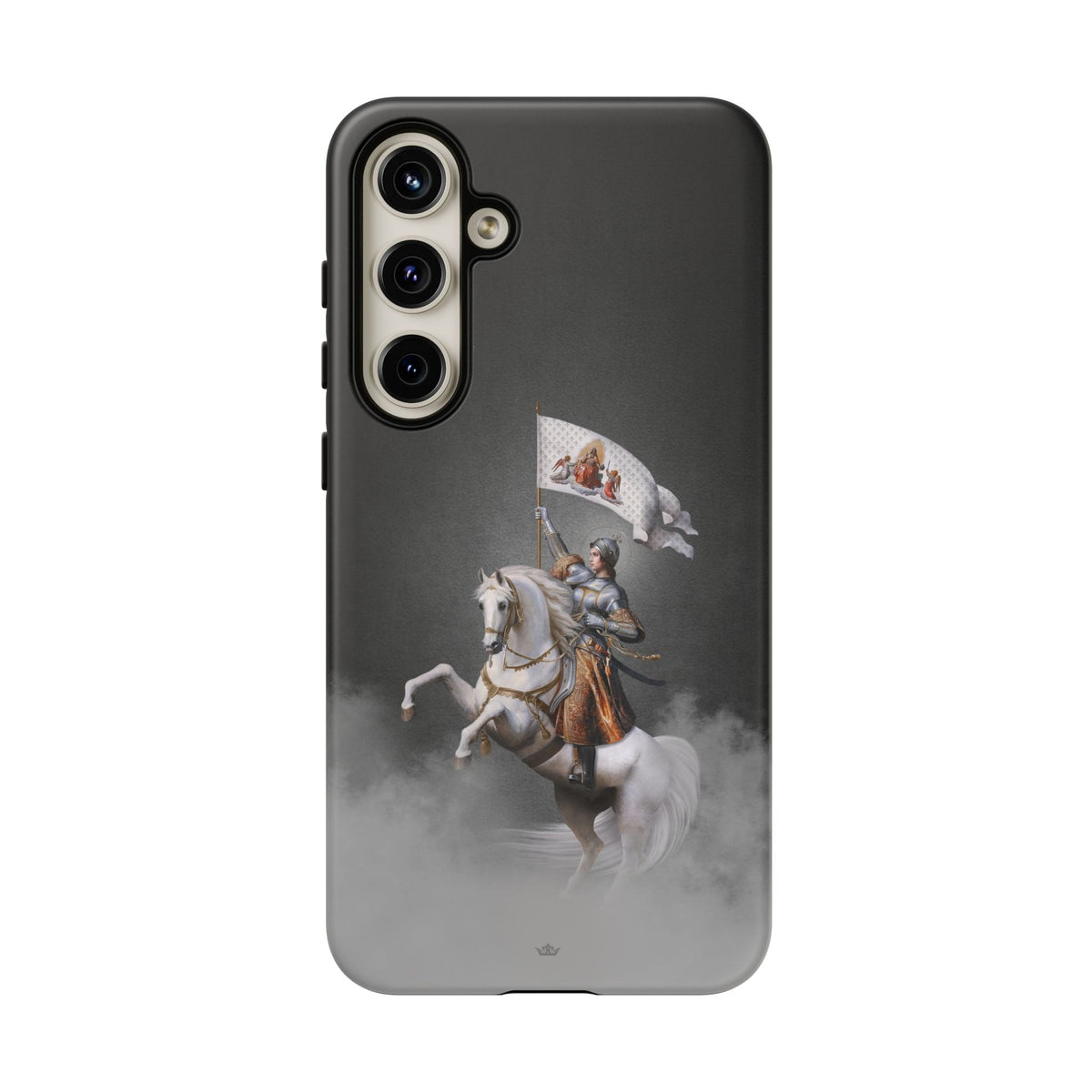 St. Joan of Arc in Battle Hard Phone Case (Dark) Copyright VENXARA