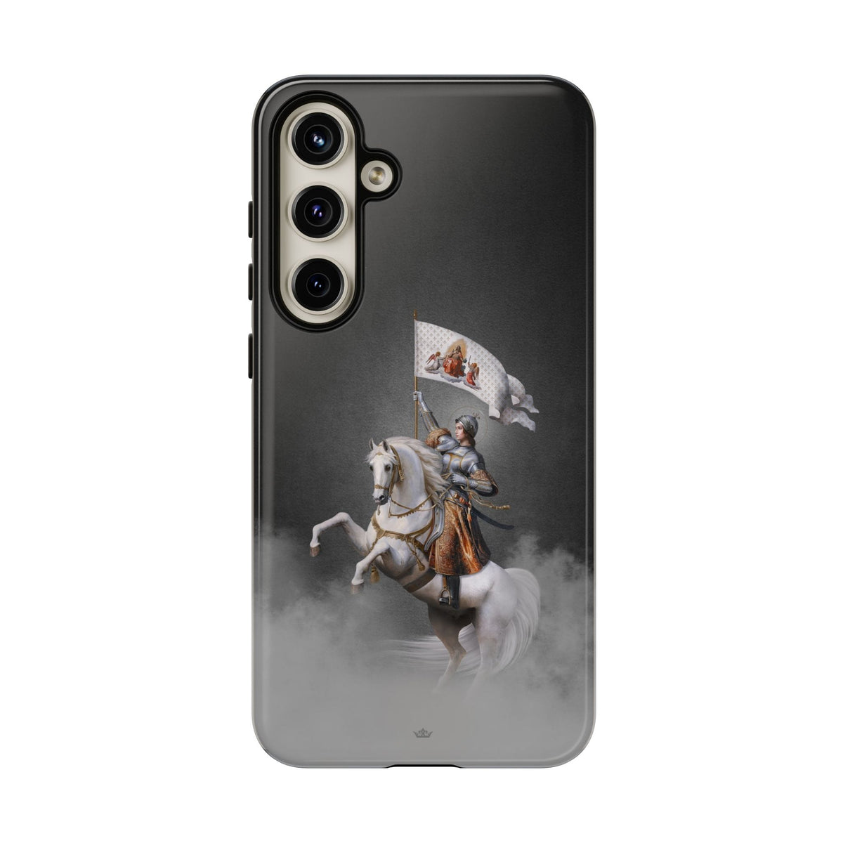 St. Joan of Arc in Battle Hard Phone Case (Dark) Copyright VENXARA