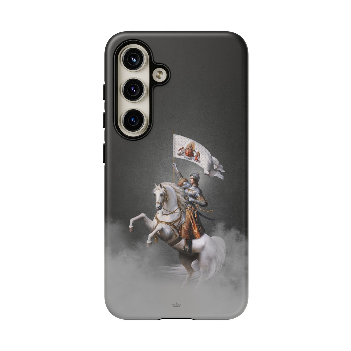 St. Joan of Arc in Battle Hard Phone Case (Dark) Copyright VENXARA