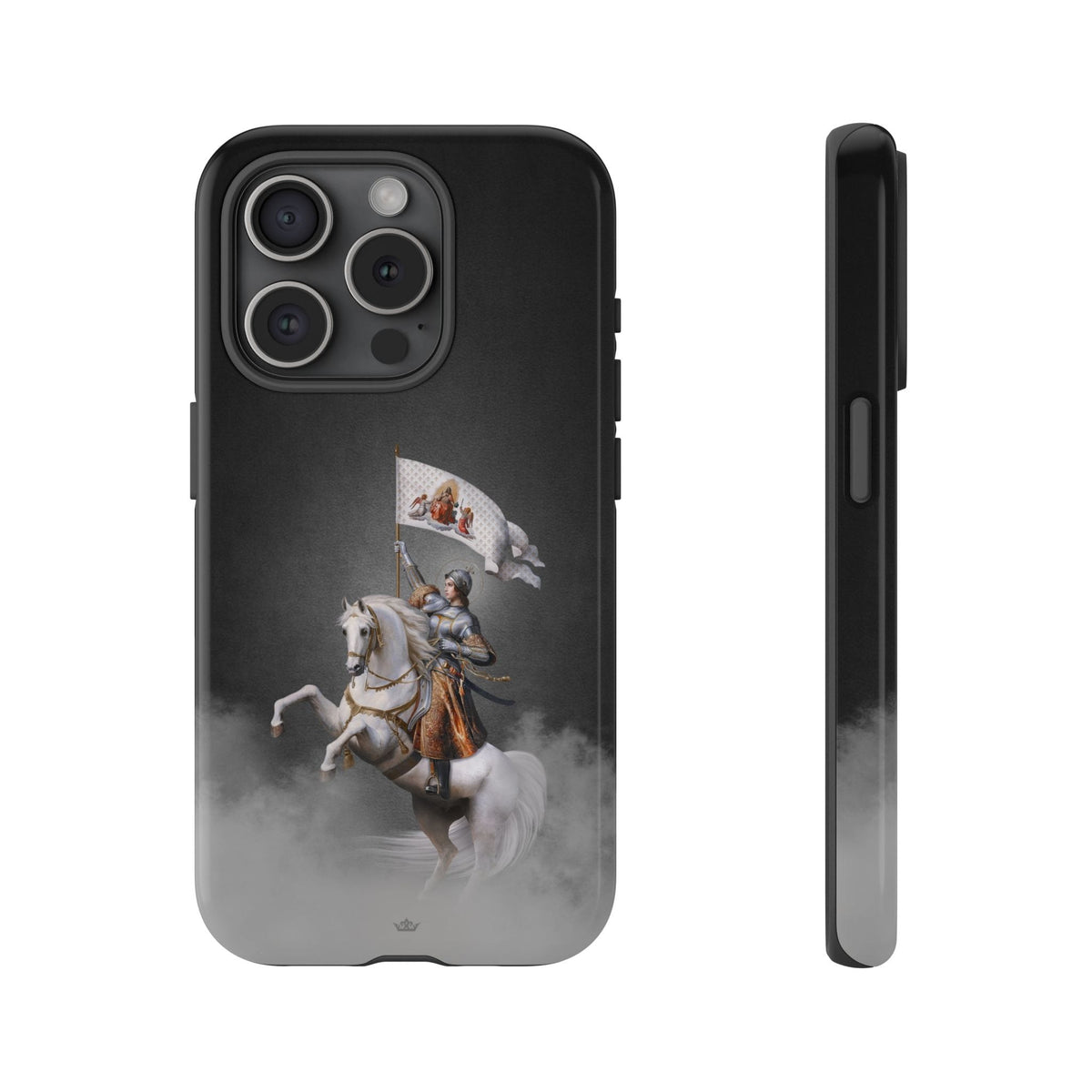 St. Joan of Arc in Battle Hard Phone Case (Dark) Copyright VENXARA