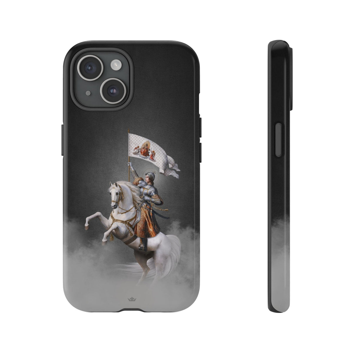 St. Joan of Arc in Battle Hard Phone Case (Dark) Copyright VENXARA