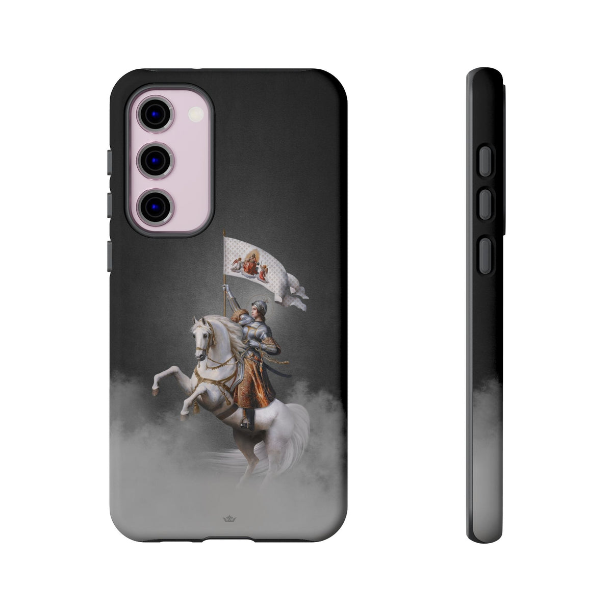 St. Joan of Arc in Battle Hard Phone Case (Dark) Copyright VENXARA