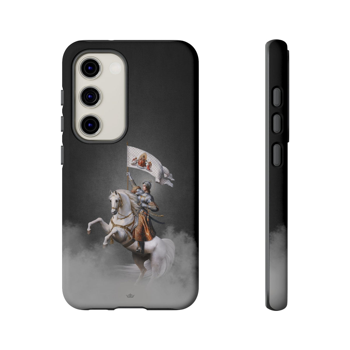 St. Joan of Arc in Battle Hard Phone Case (Dark) Copyright VENXARA