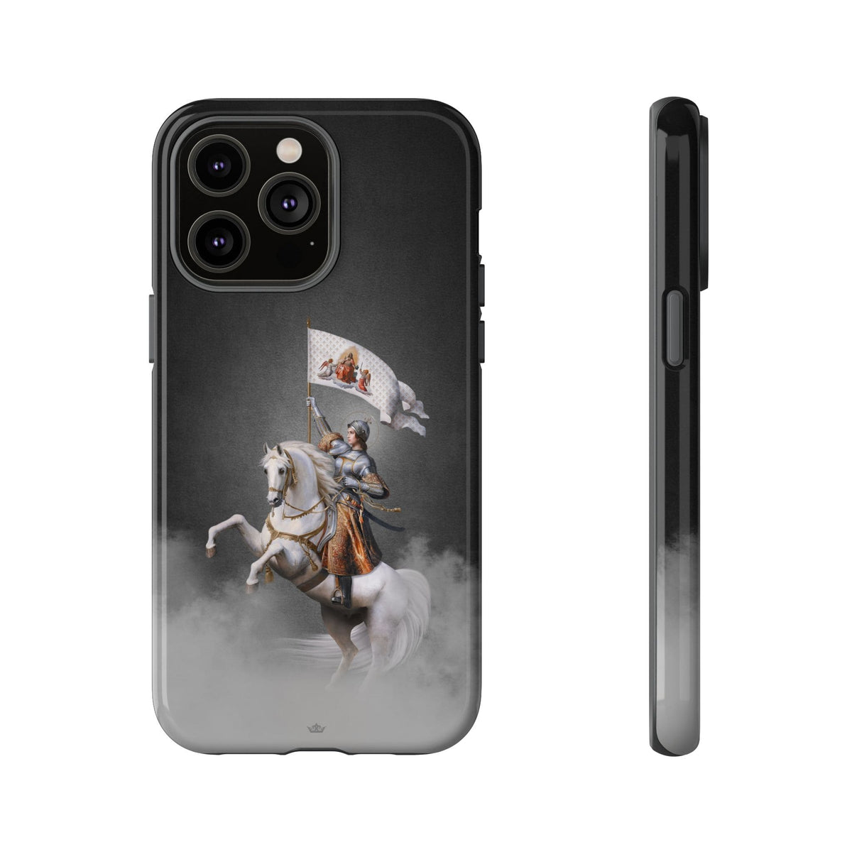 St. Joan of Arc in Battle Hard Phone Case (Dark) Copyright VENXARA