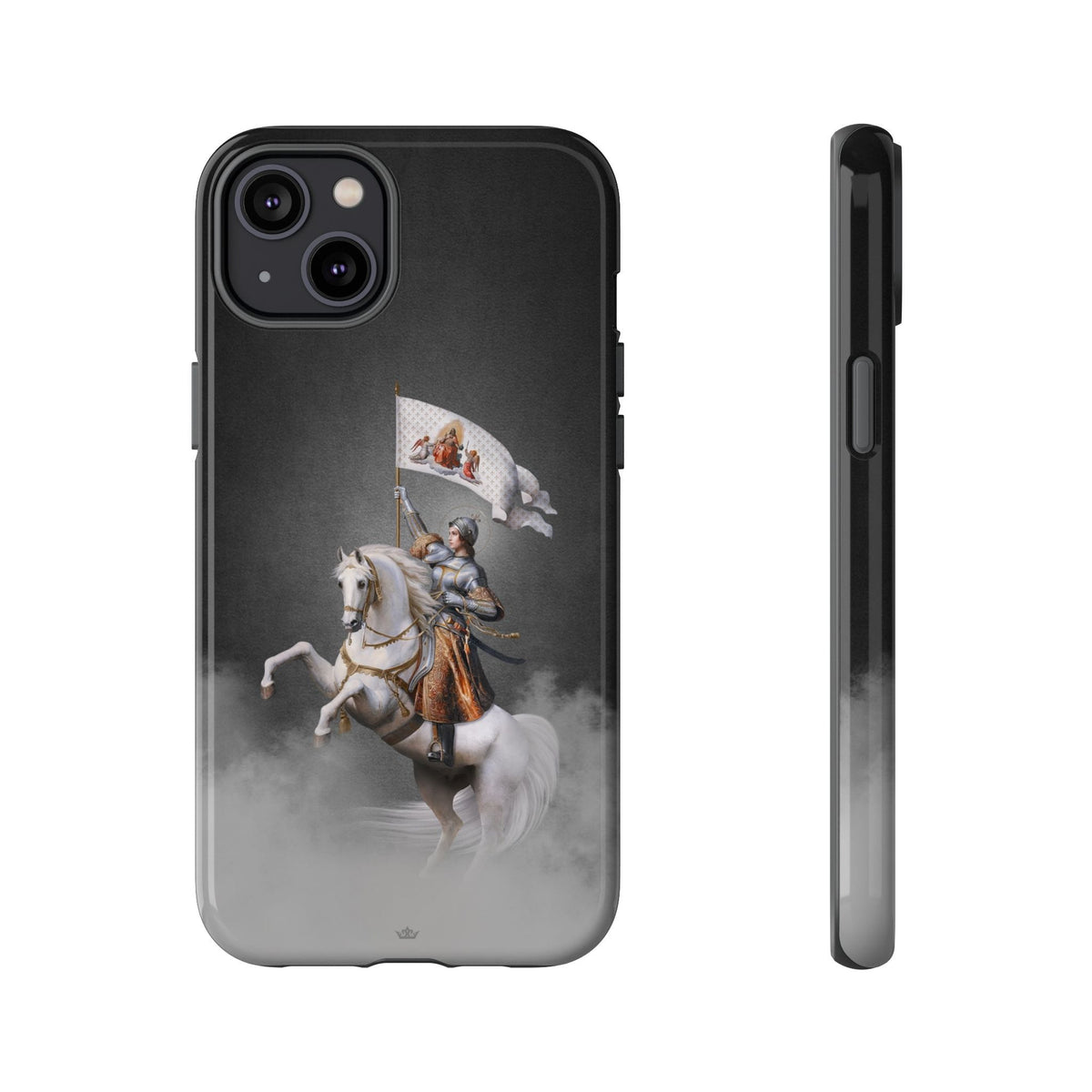 St. Joan of Arc in Battle Hard Phone Case (Dark) Copyright VENXARA