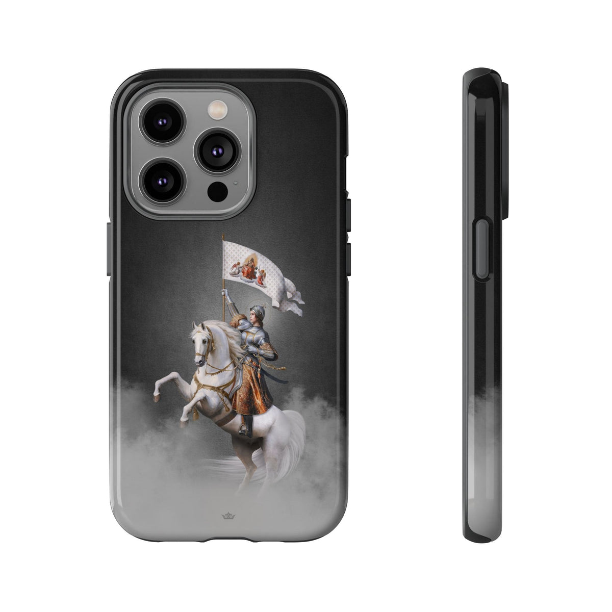 St. Joan of Arc in Battle Hard Phone Case (Dark) Copyright VENXARA