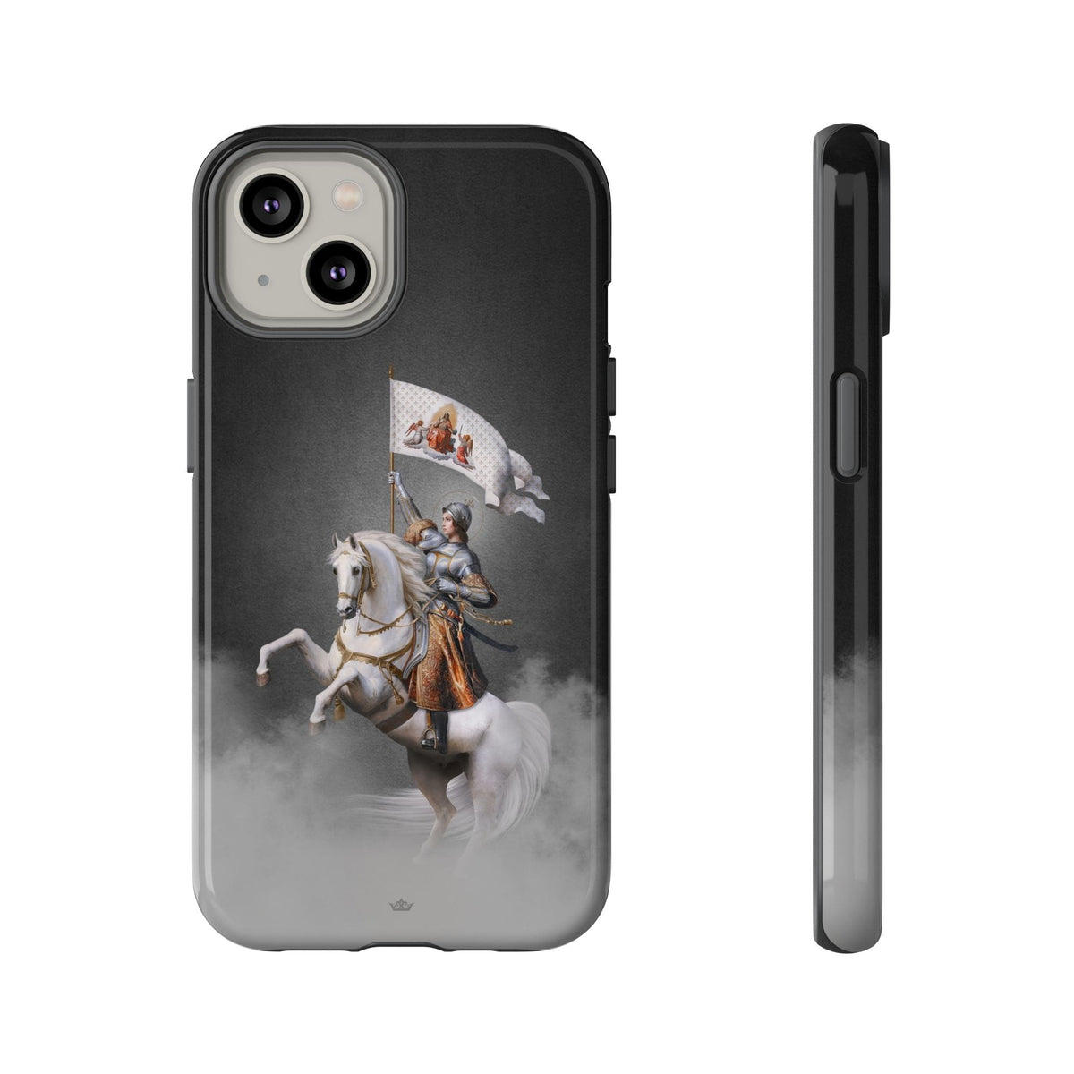 St. Joan of Arc in Battle Hard Phone Case (Dark) Copyright VENXARA