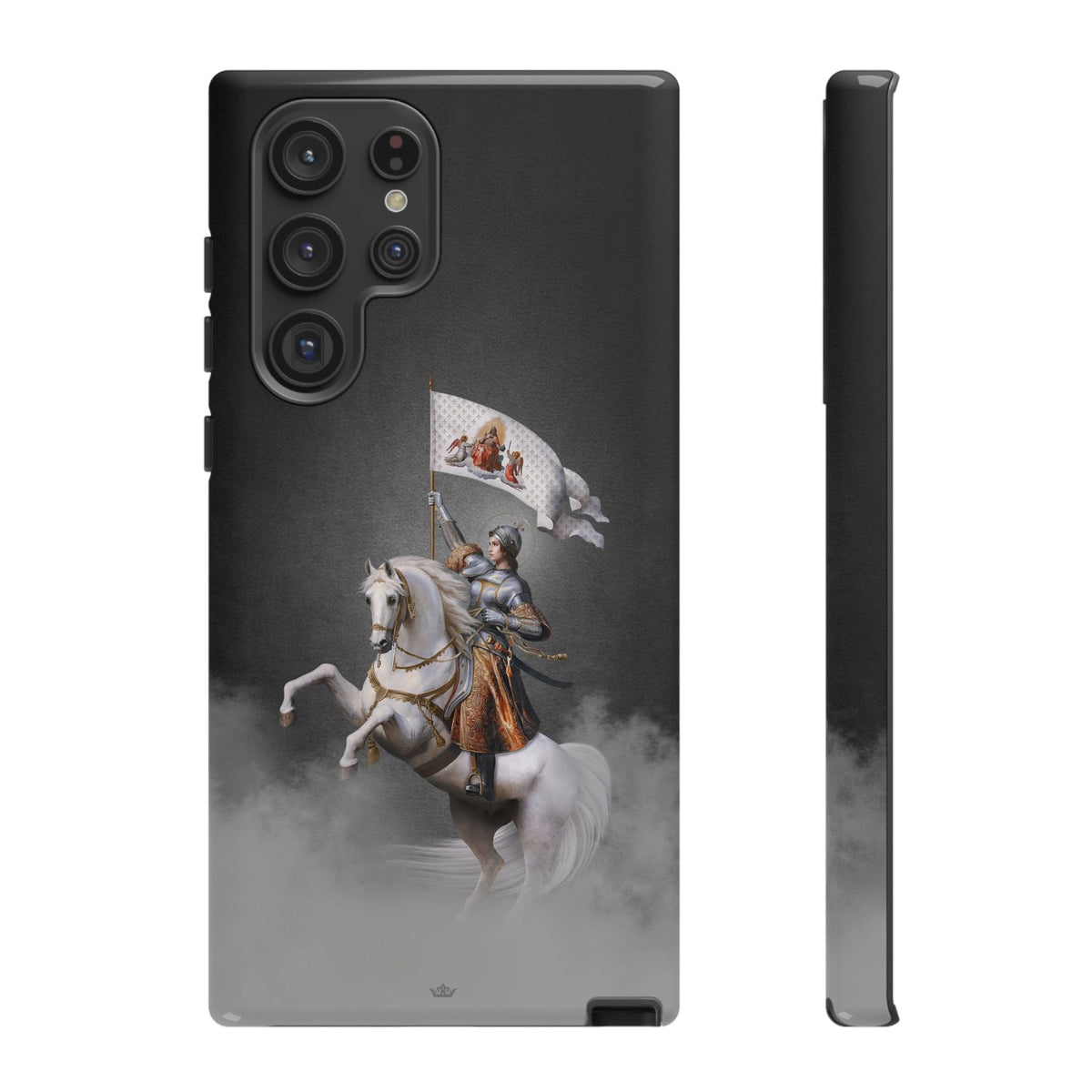 St. Joan of Arc in Battle Hard Phone Case (Dark) Copyright VENXARA