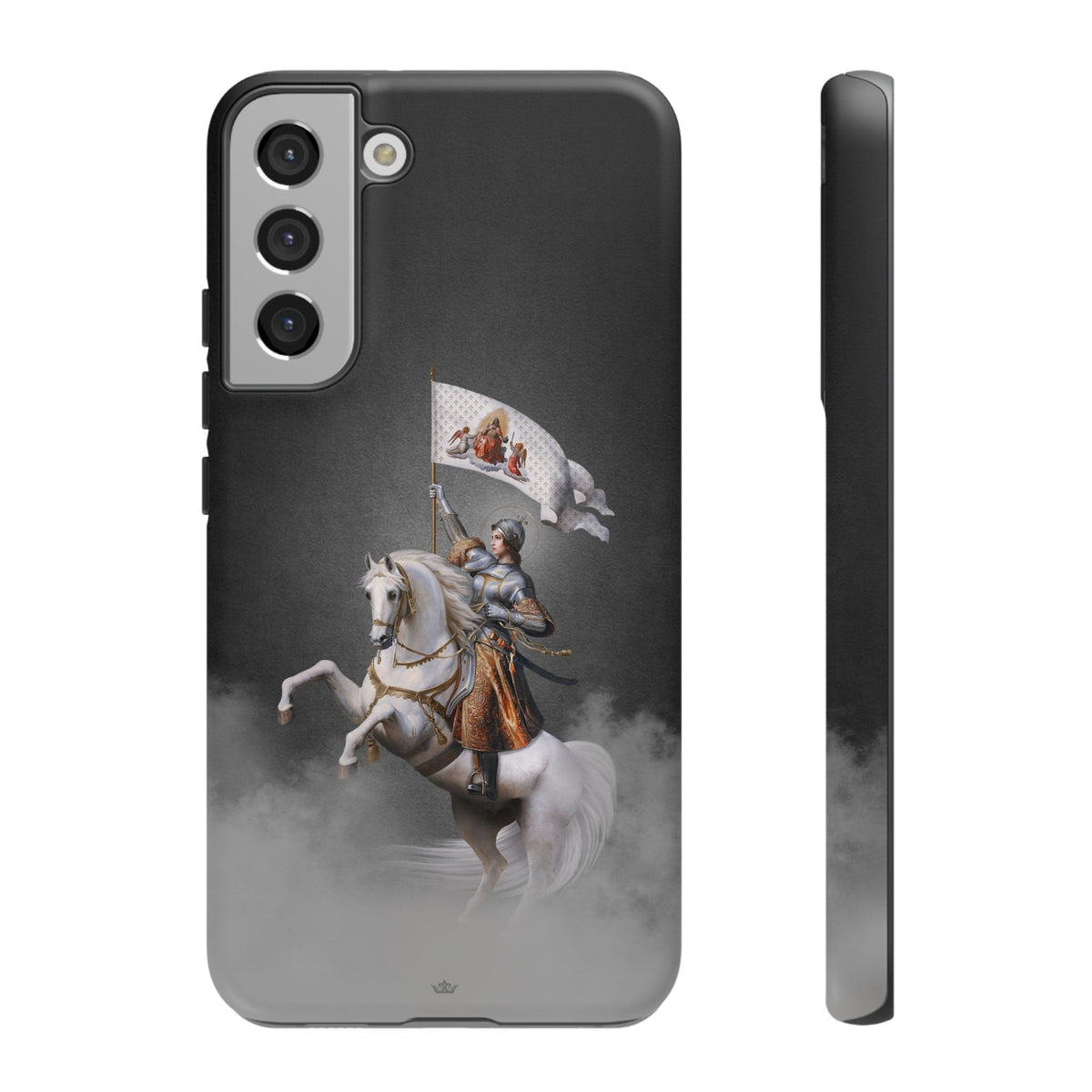 St. Joan of Arc in Battle Hard Phone Case (Dark) Copyright VENXARA