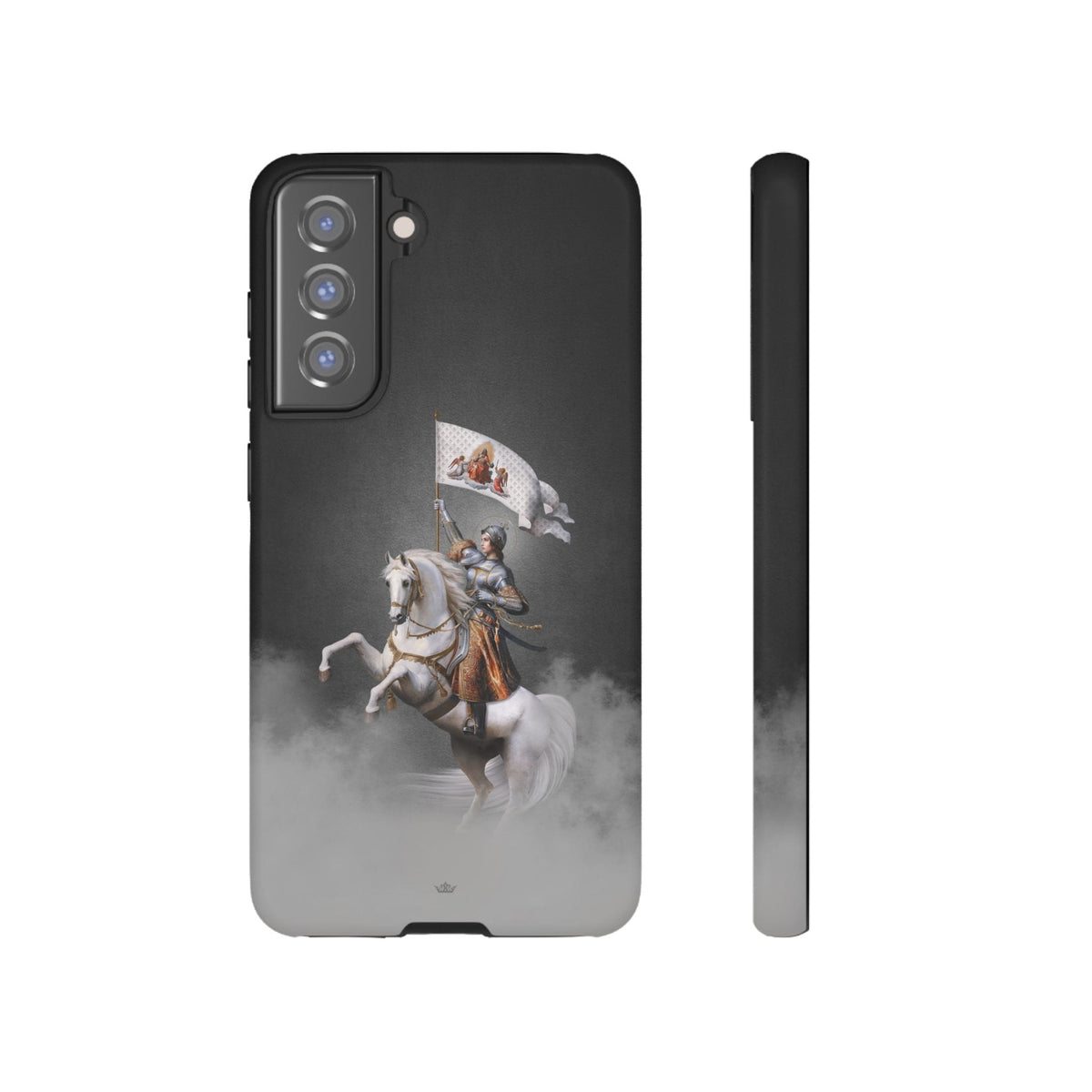 St. Joan of Arc in Battle Hard Phone Case (Dark) Copyright VENXARA