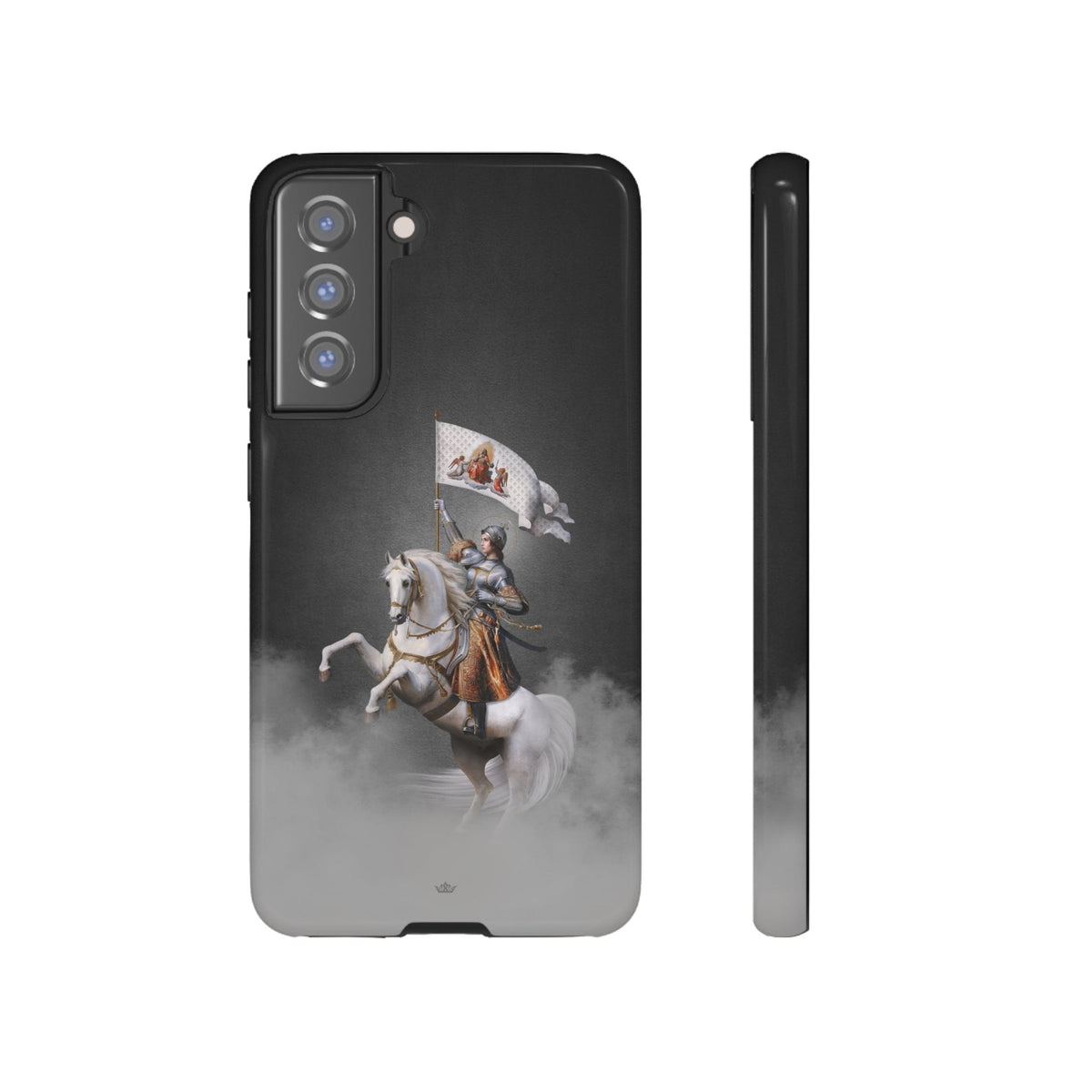 St. Joan of Arc in Battle Hard Phone Case (Dark) Copyright VENXARA
