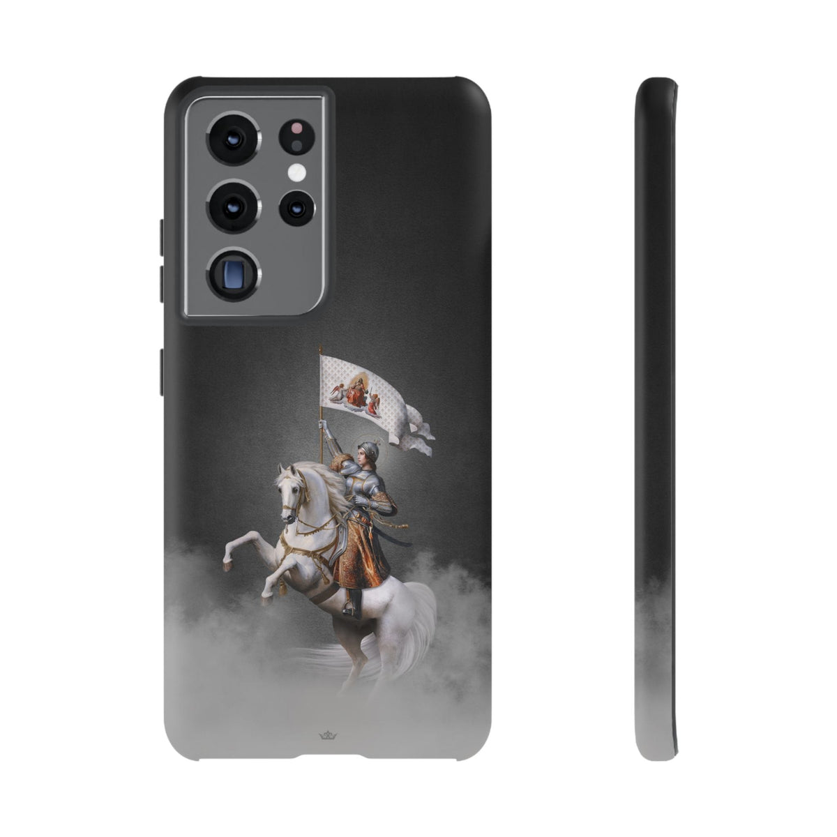 St. Joan of Arc in Battle Hard Phone Case (Dark) Copyright VENXARA