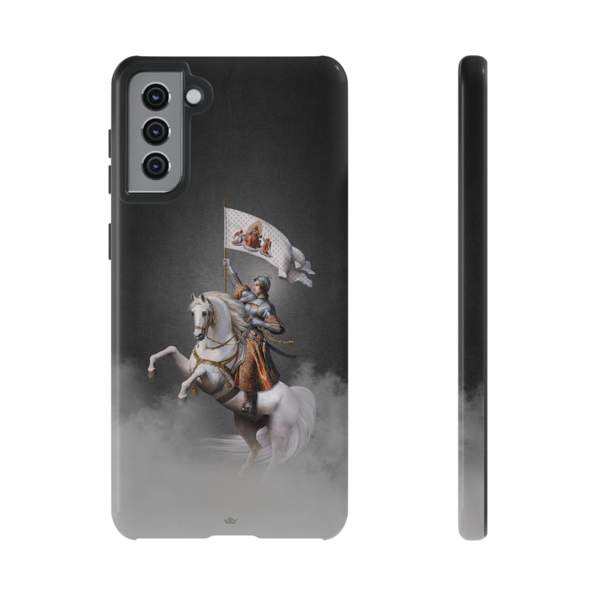 St. Joan of Arc in Battle Hard Phone Case (Dark) Copyright VENXARA