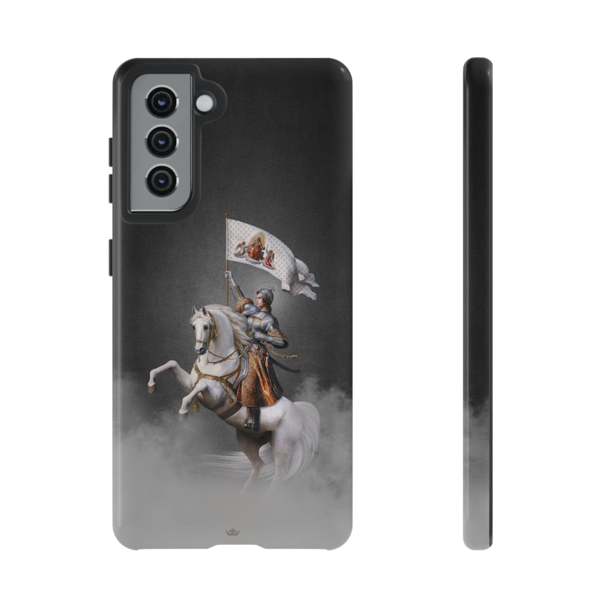 St. Joan of Arc in Battle Hard Phone Case (Dark) Copyright VENXARA
