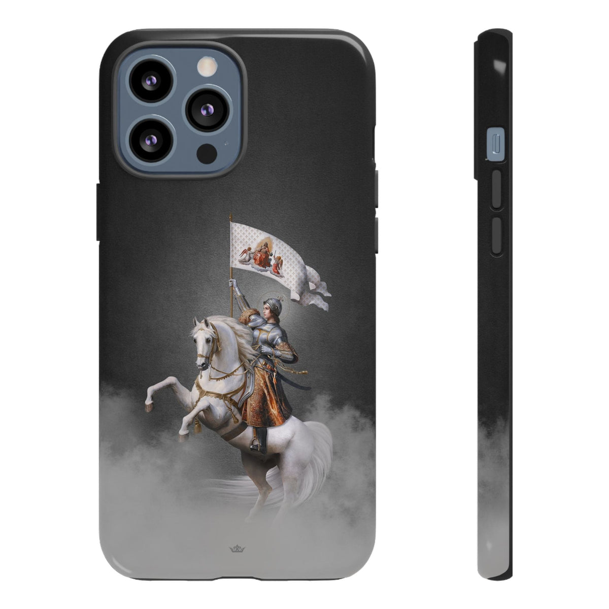St. Joan of Arc in Battle Hard Phone Case (Dark) Copyright VENXARA