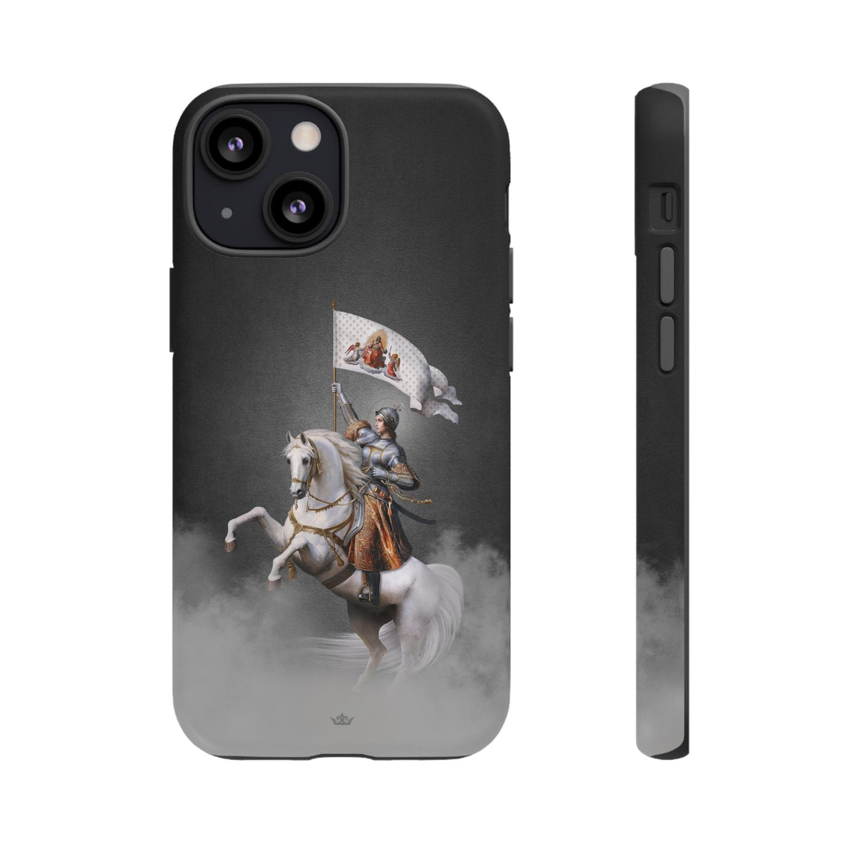 St. Joan of Arc in Battle Hard Phone Case (Dark) Copyright VENXARA