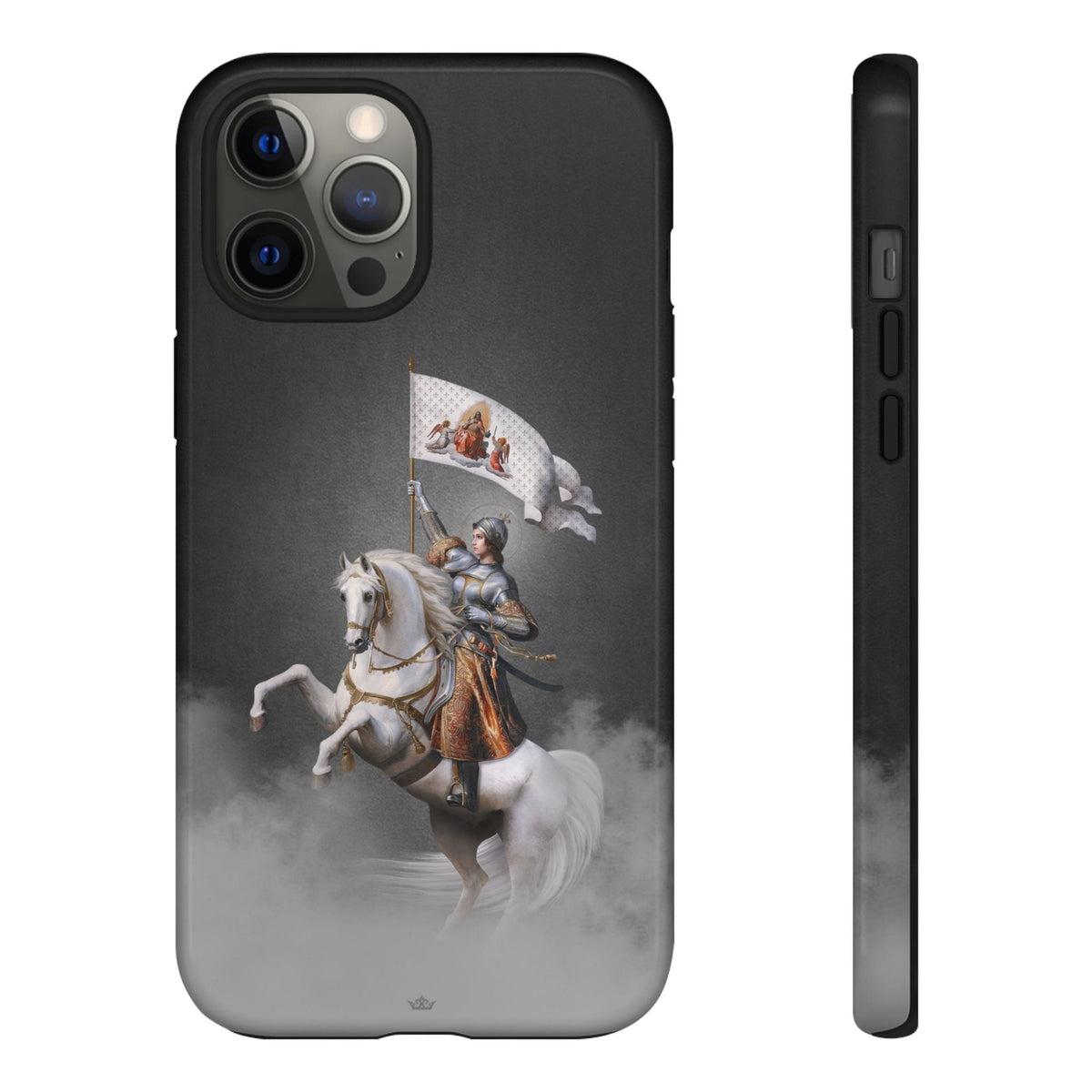 St. Joan of Arc in Battle Hard Phone Case (Dark) Copyright VENXARA