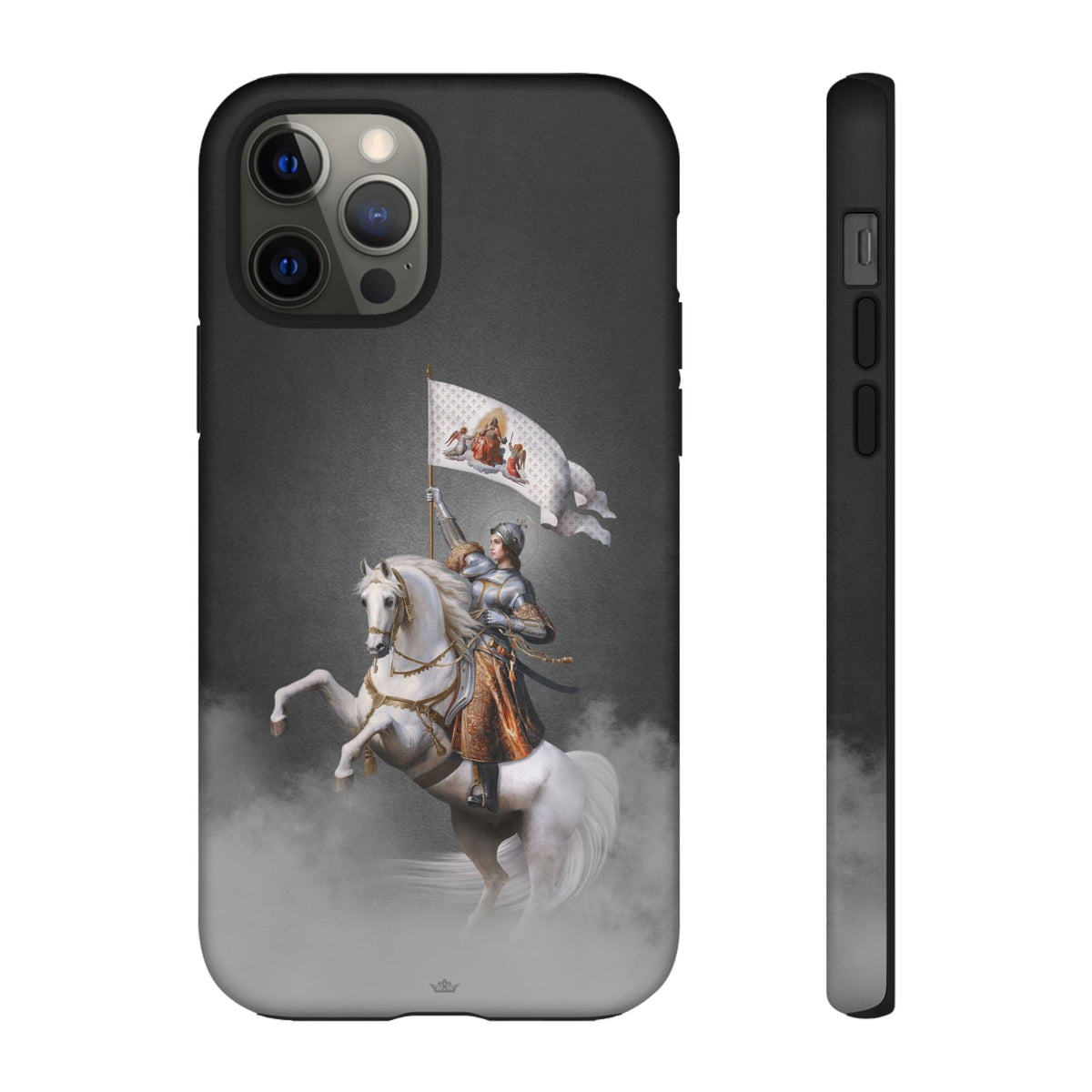 St. Joan of Arc in Battle Hard Phone Case (Dark) Copyright VENXARA