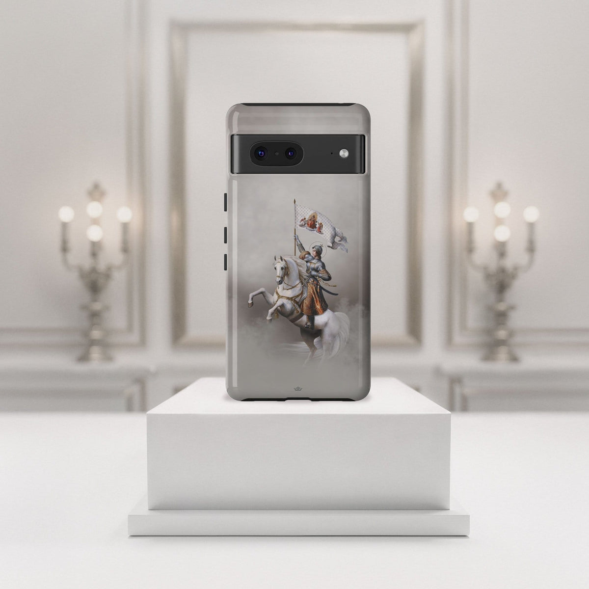 St. Joan of Arc in Battle Hard Phone Case (Light) Copyright VENXARA