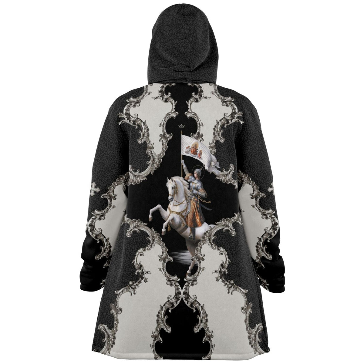 St. Joan of Arc in Battle Microfleece Cloak (Baroque Leopard) Copyright VENXARA