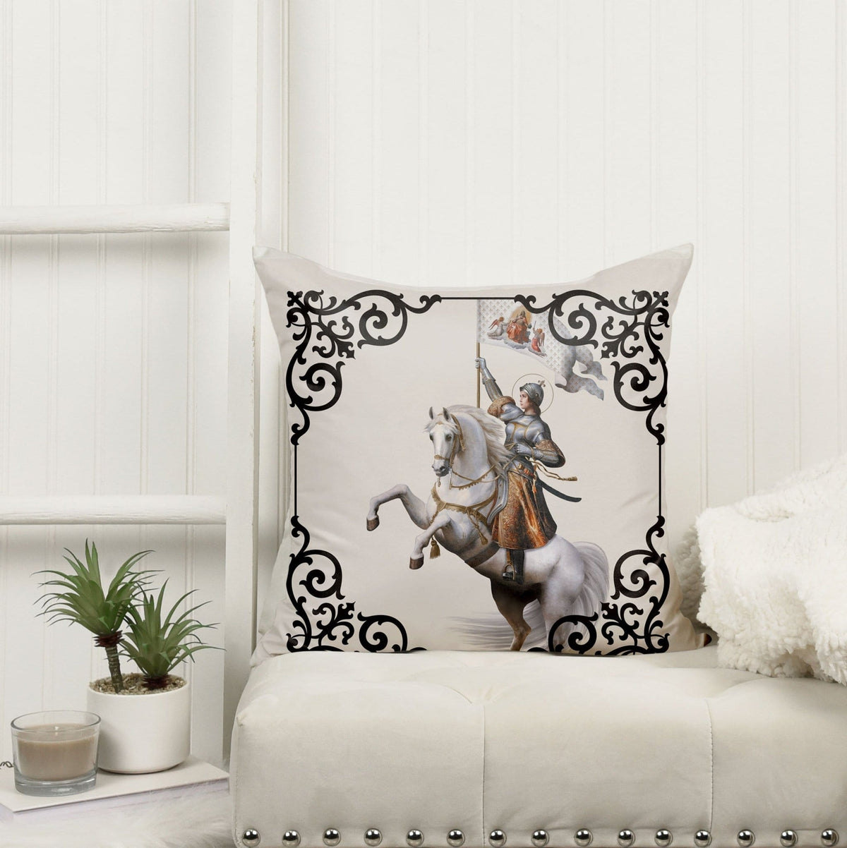 St. Joan of Arc in Battle Pillow Copyright VENXARA