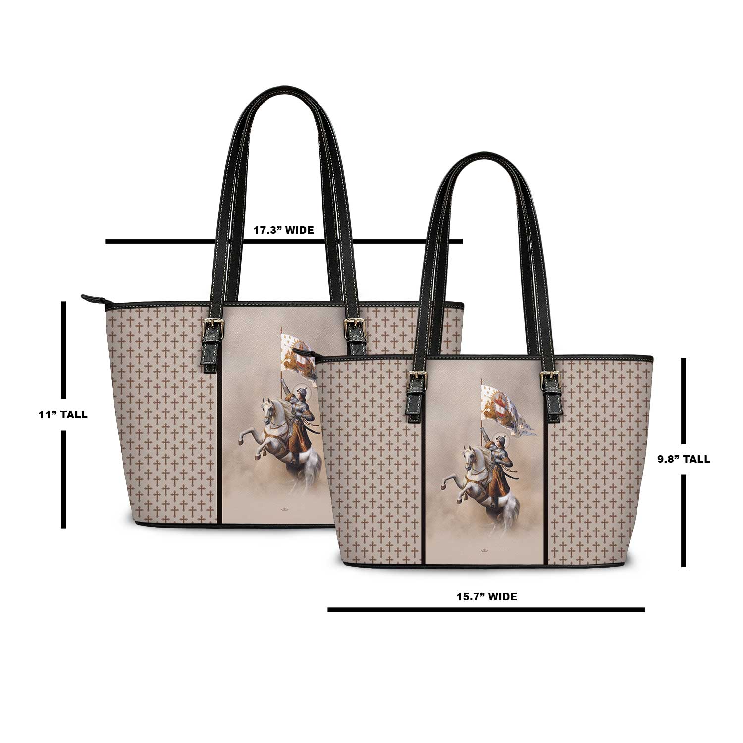 St. Joan of Arc Tote Bag (Crosses Dust) - VENXARA®