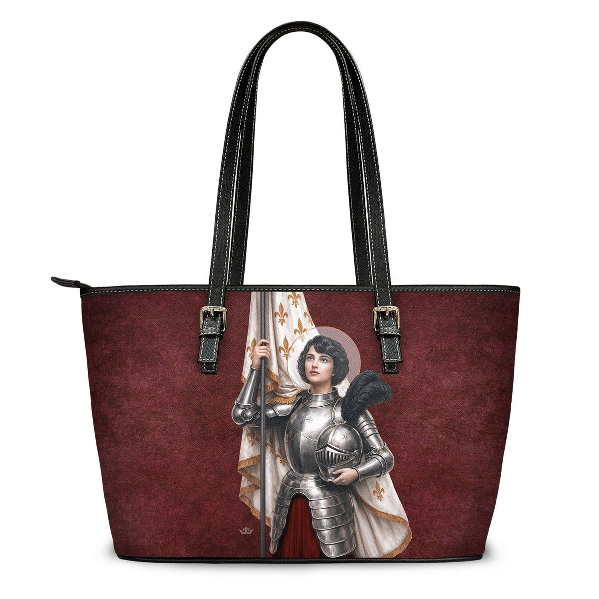 St. Joan of Arc Tote Bag (Vintage Garnet) Copyright VENXARA