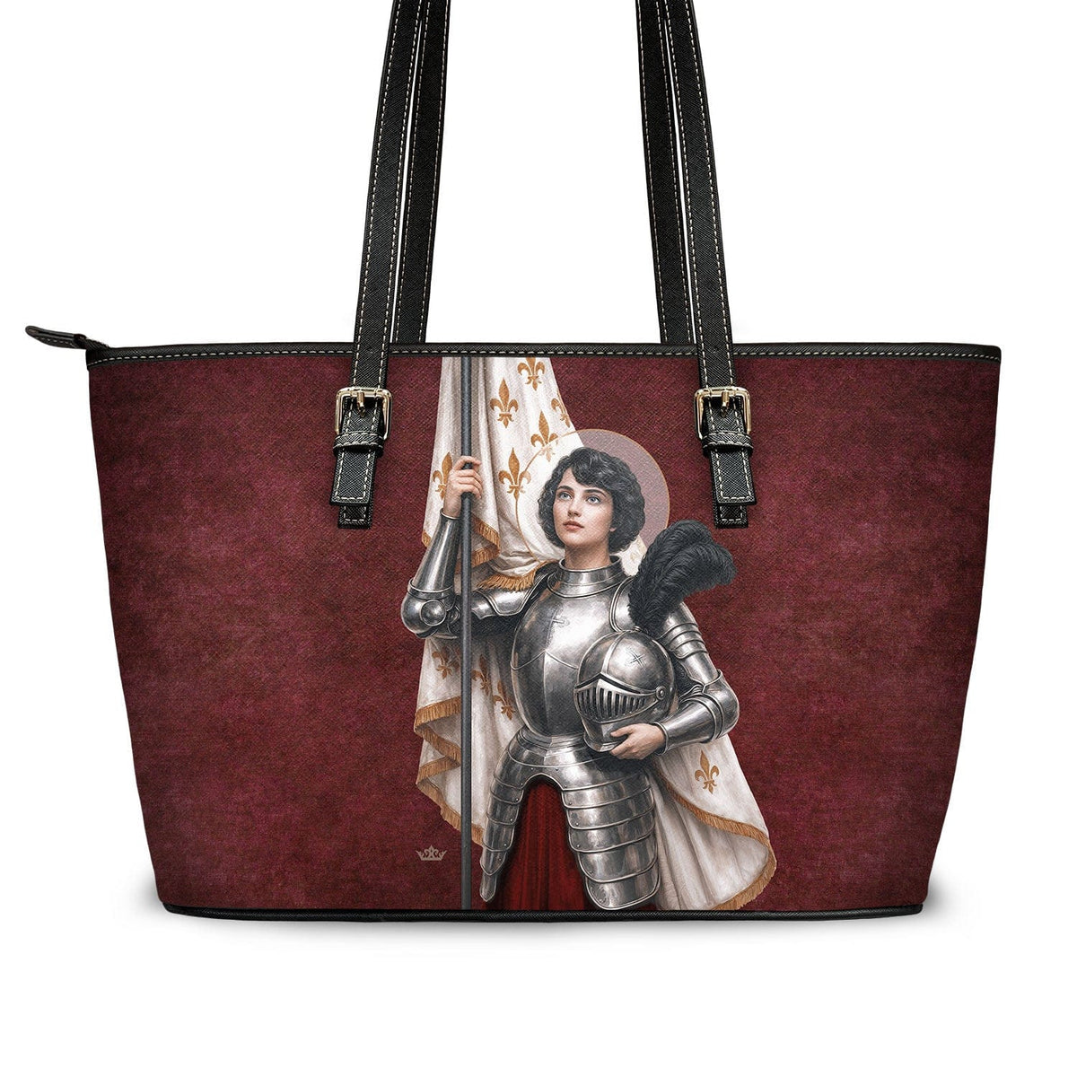 St. Joan of Arc Tote Bag (Vintage Garnet) Copyright VENXARA