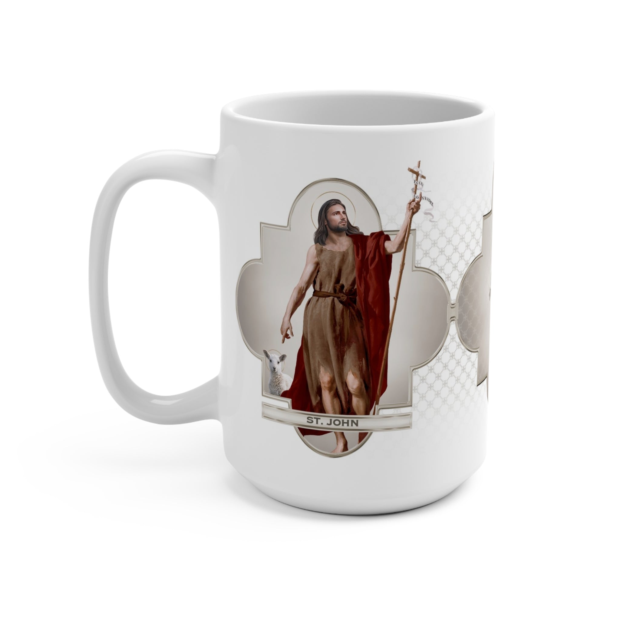 St. John the Baptist Ceramic Mug (White 15 oz) - VENXARA®