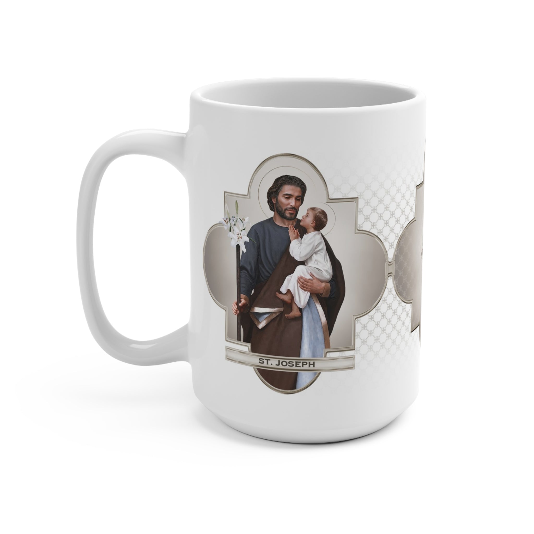 St. Joseph Ceramic Mug (White 15 oz) - VENXARA®