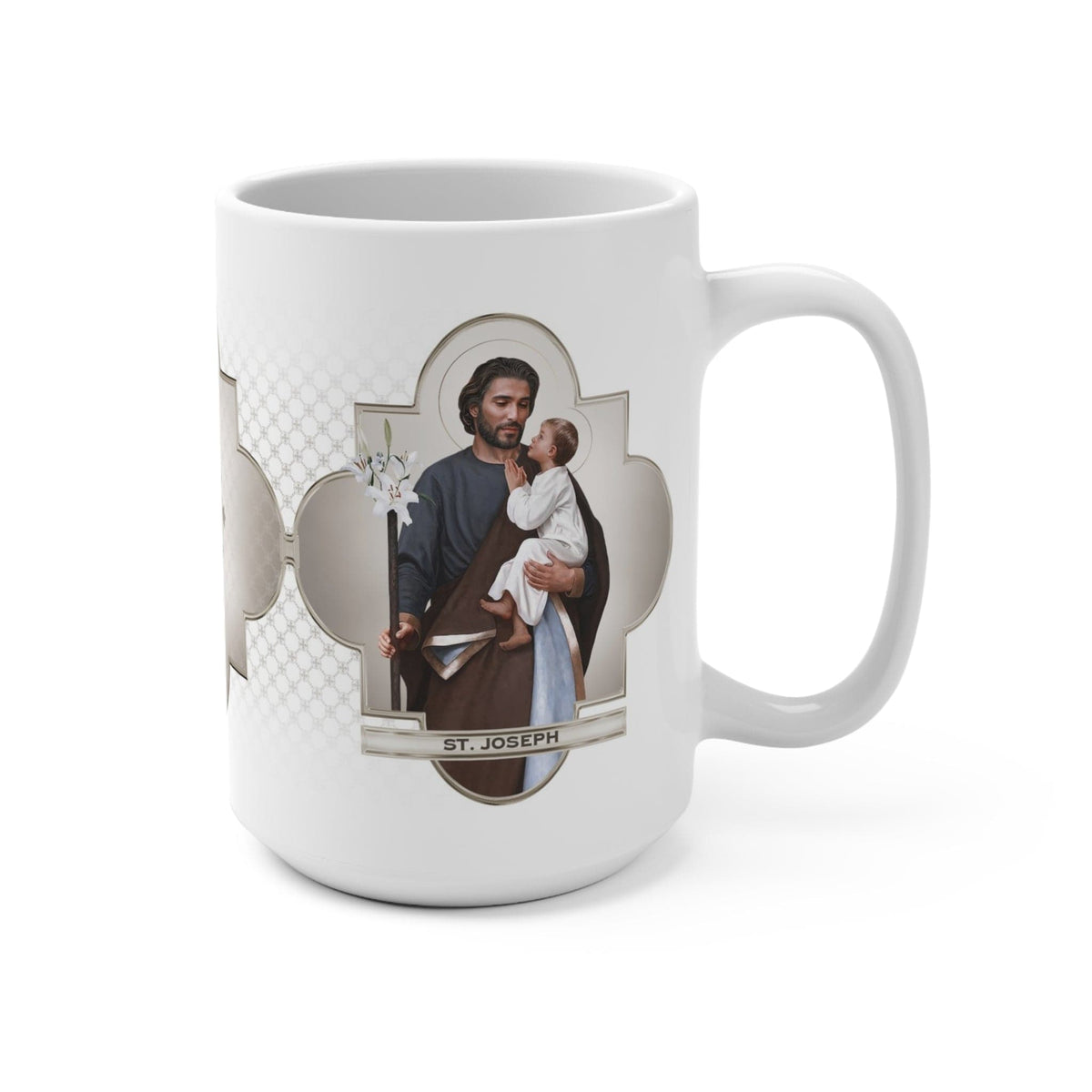 St. Joseph Ceramic Mug (White 15 oz) Copyright VENXARA