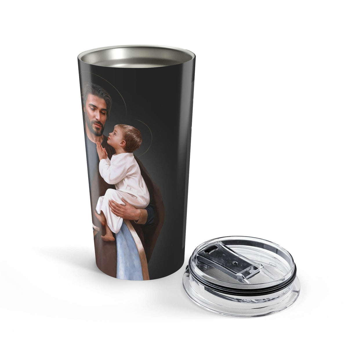 St. Joseph Lord's Prayer Tumbler (Ash 20 oz) Copyright VENXARA