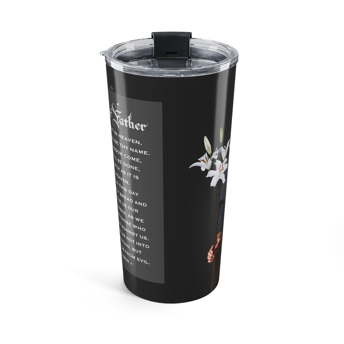St. Joseph Lord's Prayer Tumbler (Ash 20 oz) Copyright VENXARA