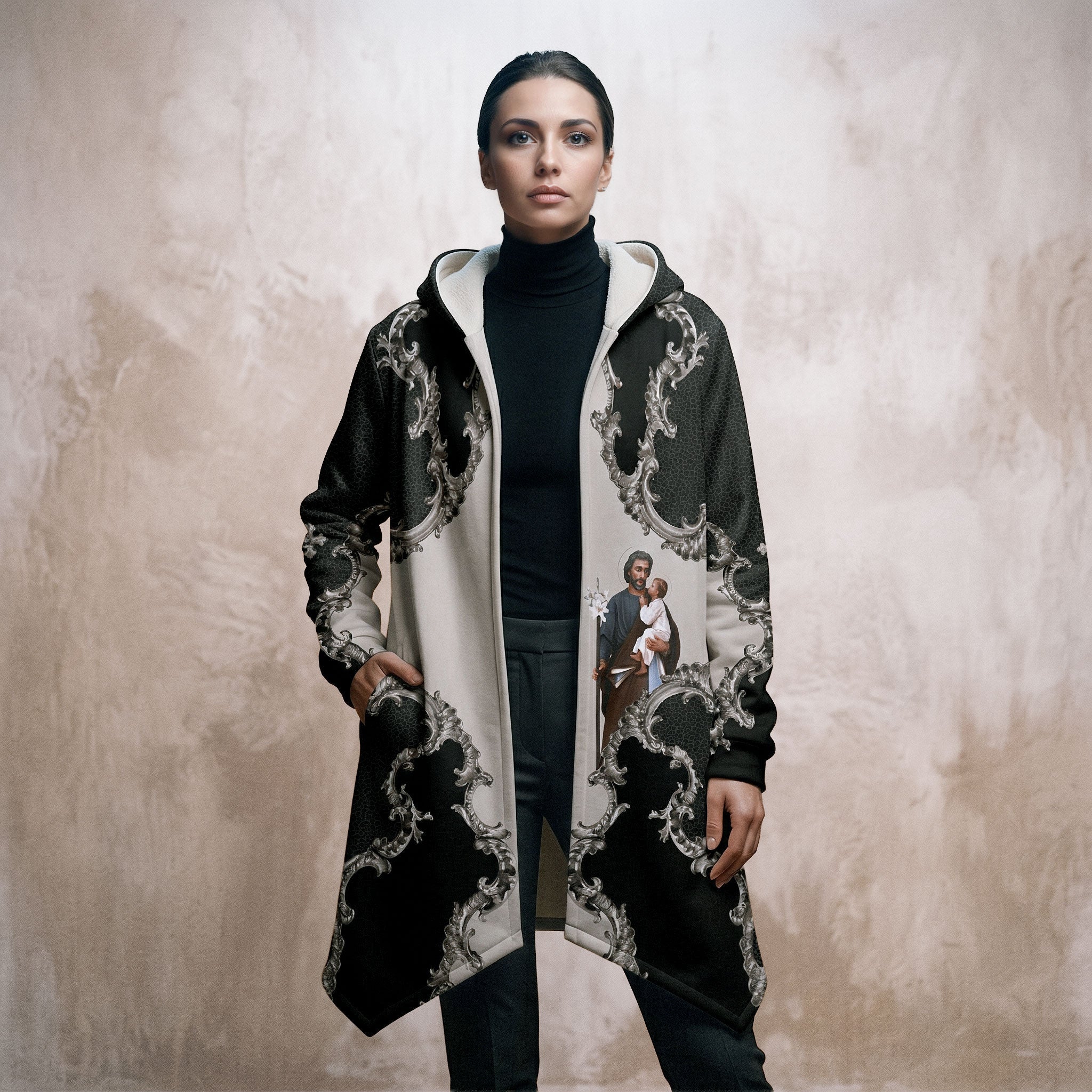 St. Joseph Microfleece Cloak (Baroque Leopard) - Venxara