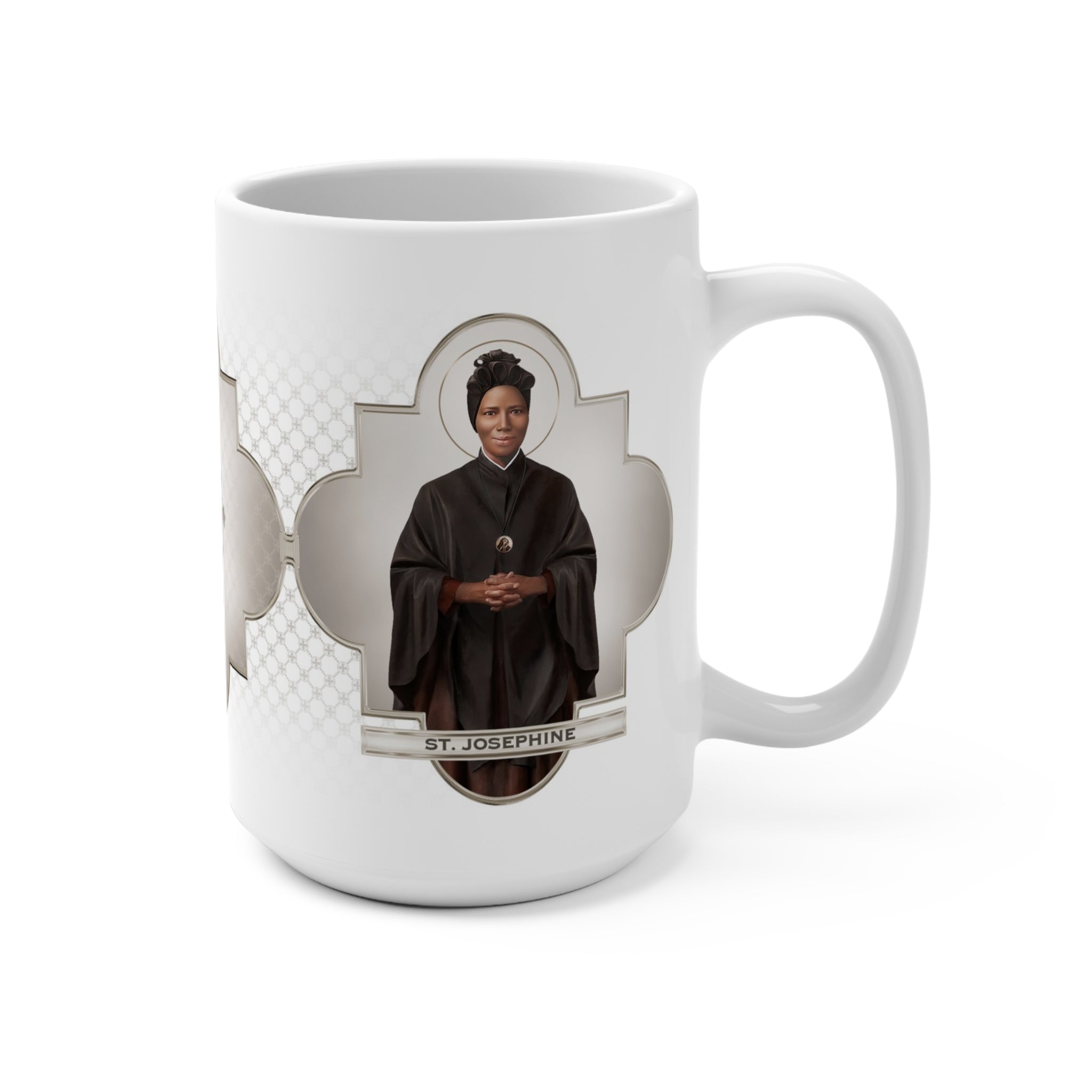St. Josephine Bakhita Ceramic Mug (White 15 oz) - VENXARA®