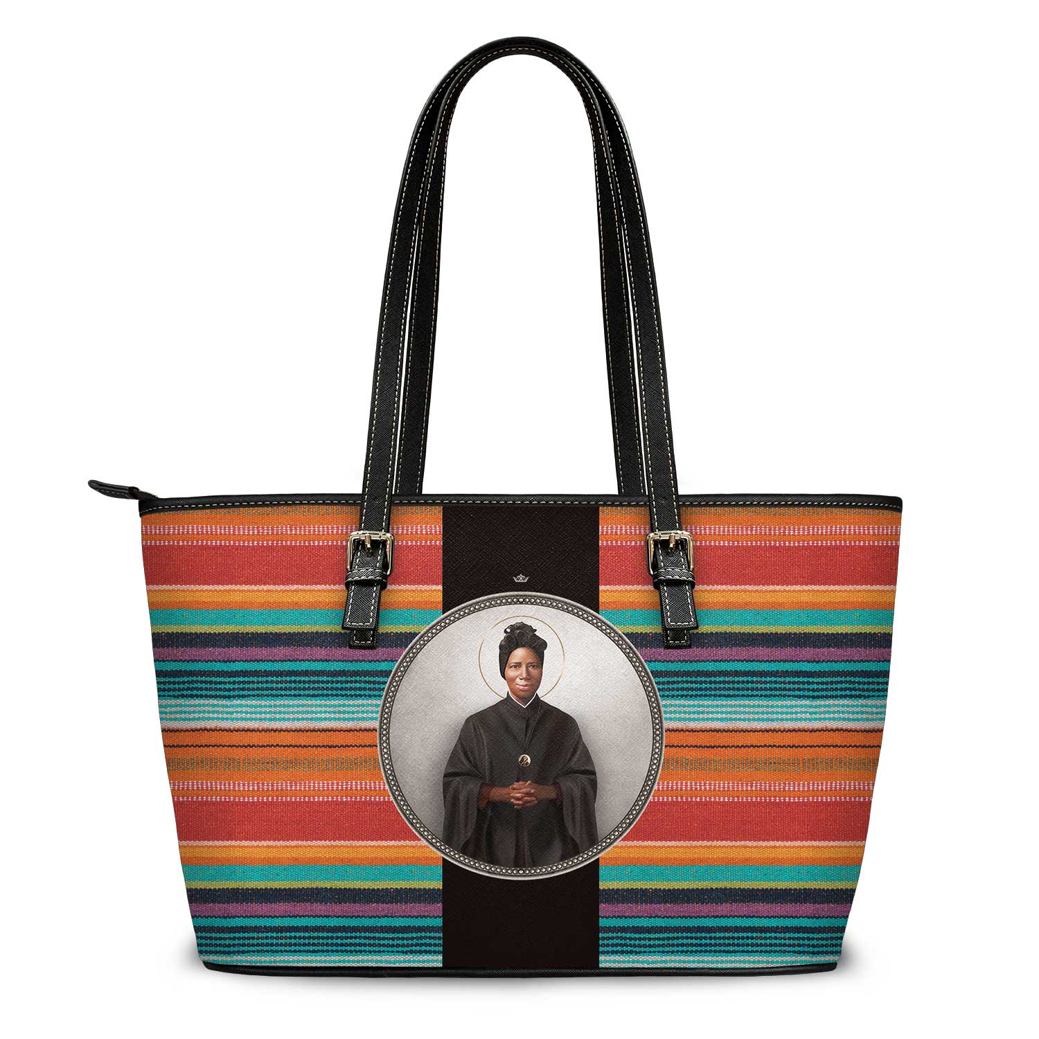 St. Josephine Bakhita Medallion Tote Bag (Tapestry) Copyright VENXARA