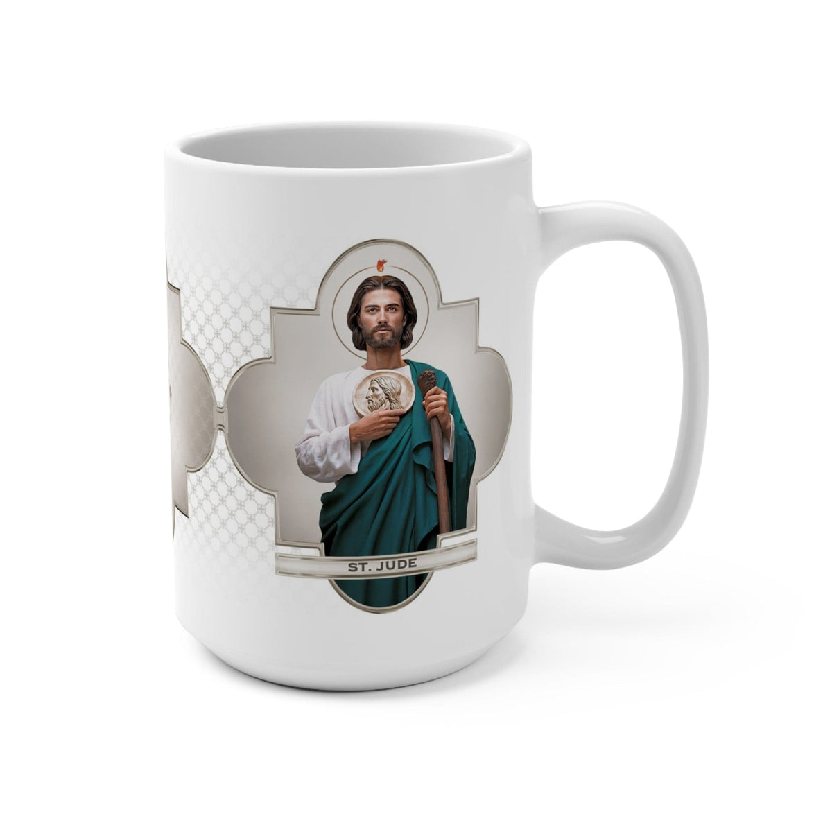 St. Jude Ceramic Mug (White 15 oz) Copyright VENXARA
