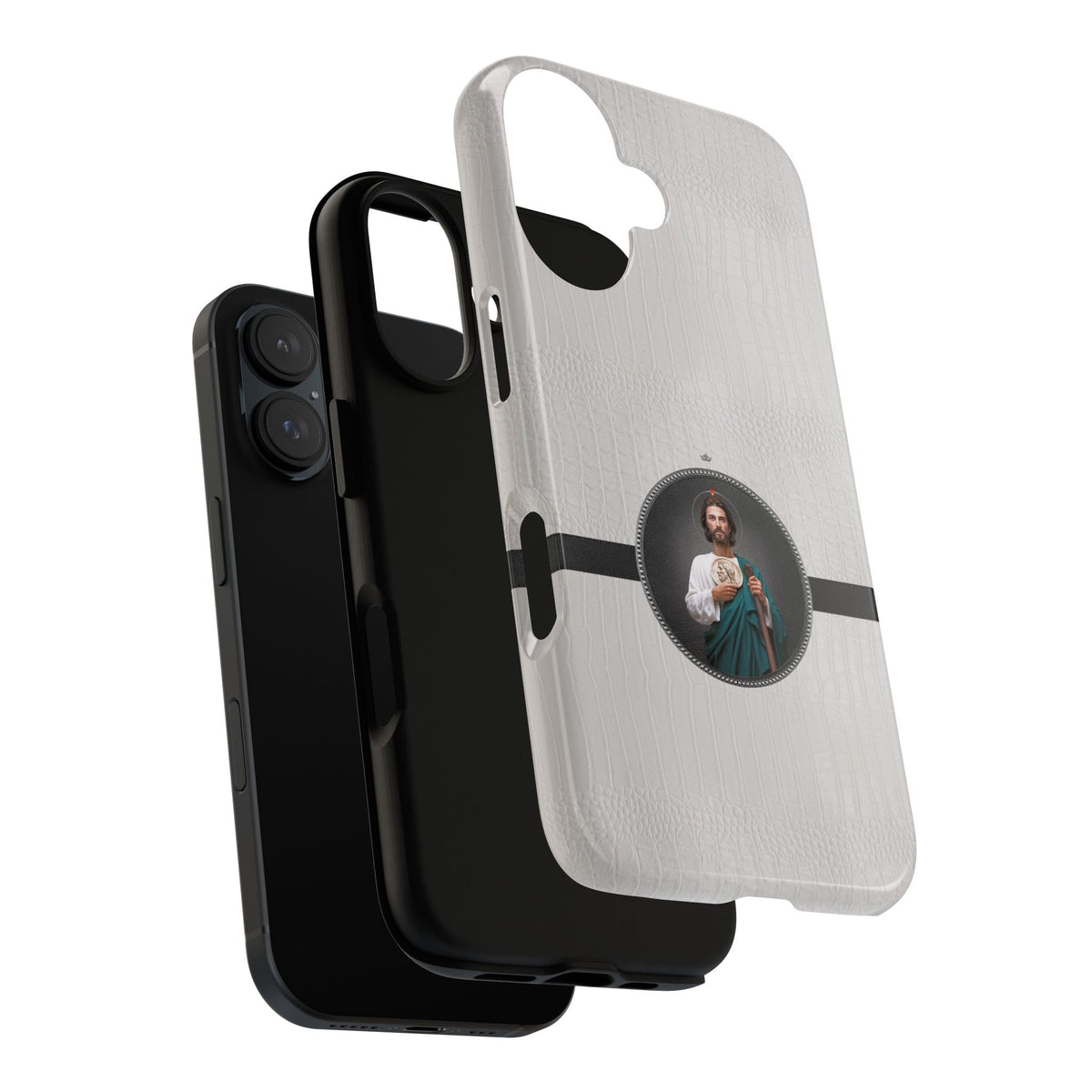 St. Jude Hard Phone Case (Blanc Croc) Copyright VENXARA