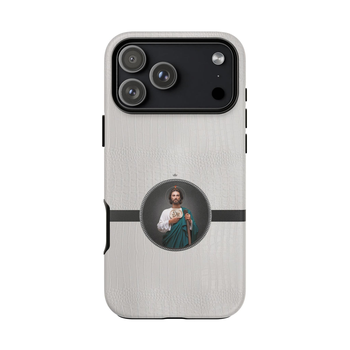 St. Jude Hard Phone Case (Blanc Croc) Copyright VENXARA