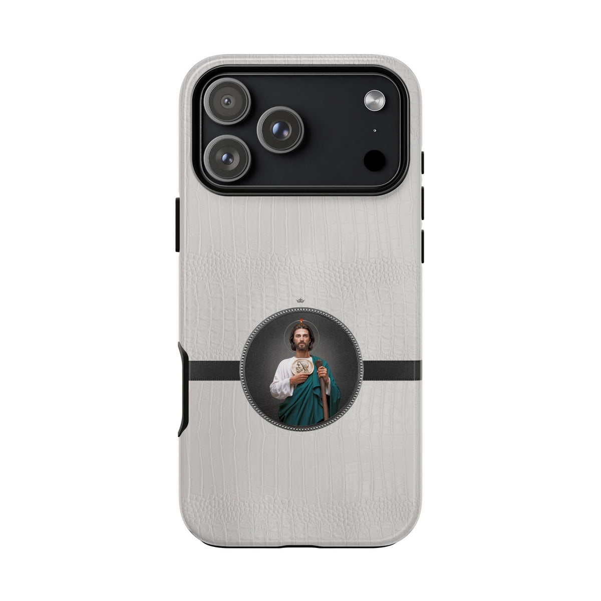 St. Jude Hard Phone Case (Blanc Croc) Copyright VENXARA