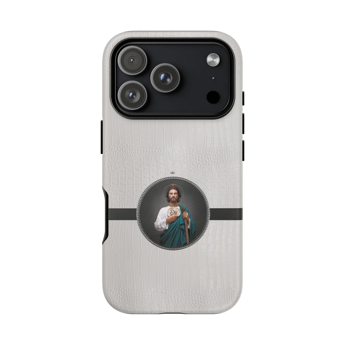 St. Jude Hard Phone Case (Blanc Croc) Copyright VENXARA