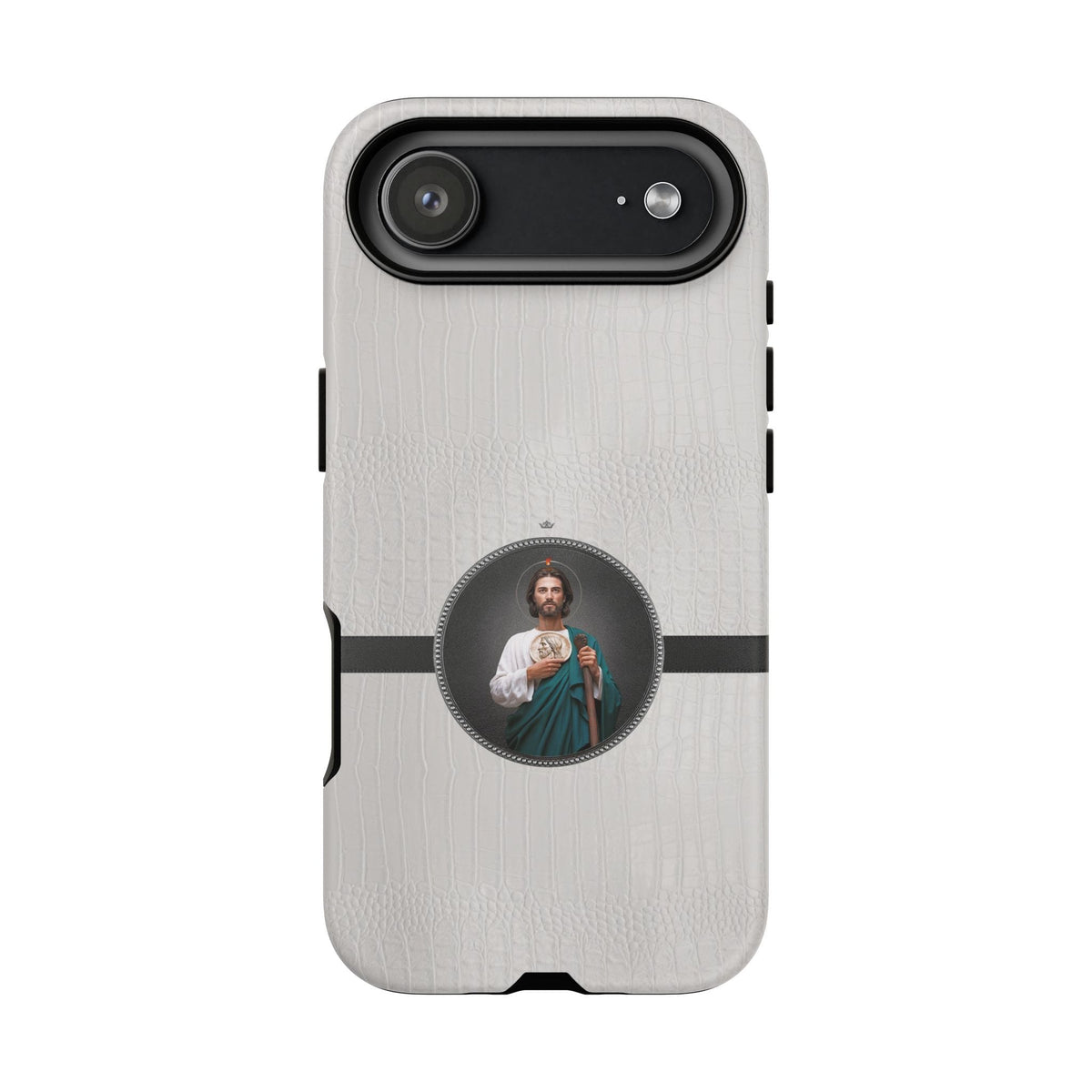 St. Jude Hard Phone Case (Blanc Croc) Copyright VENXARA