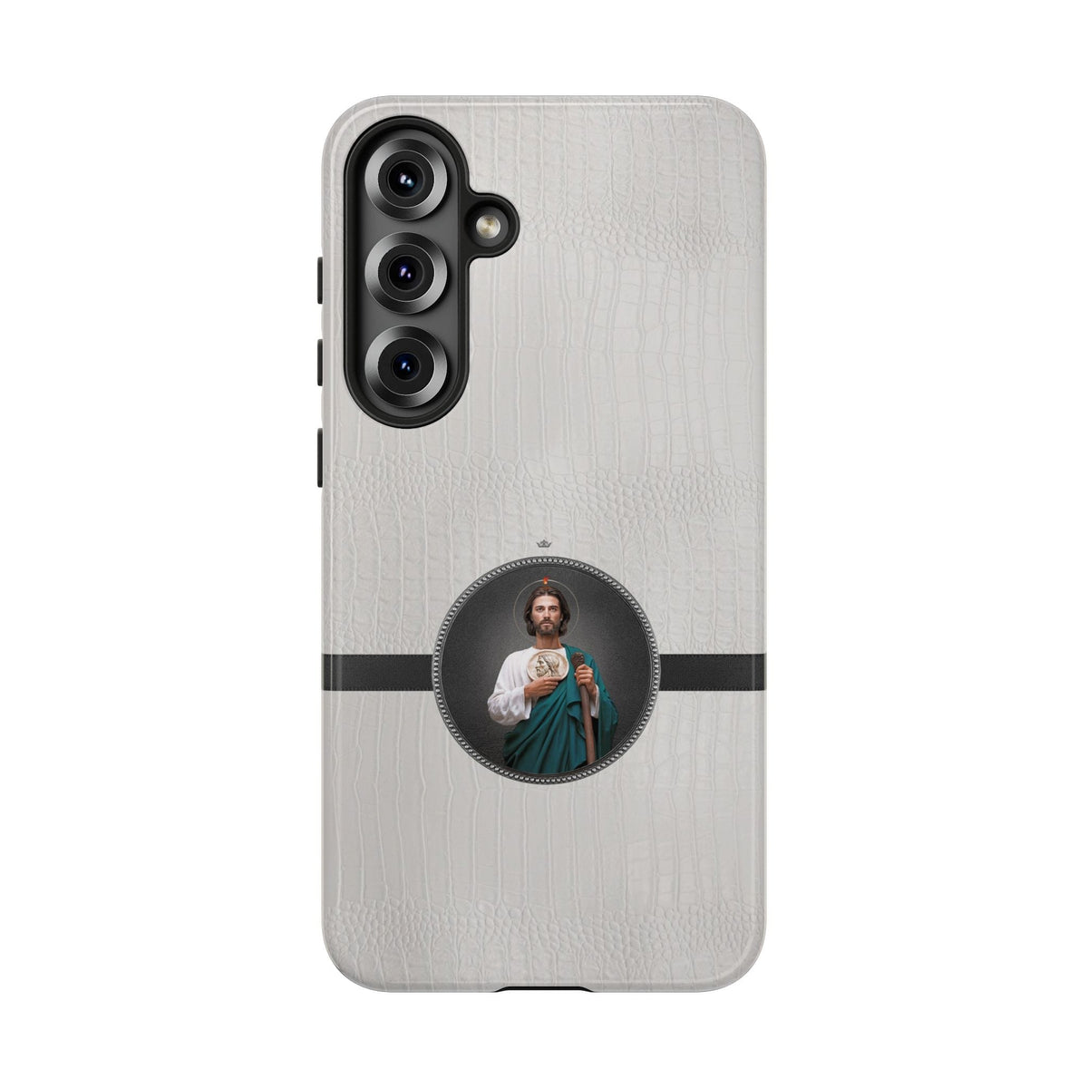 St. Jude Hard Phone Case (Blanc Croc) Copyright VENXARA