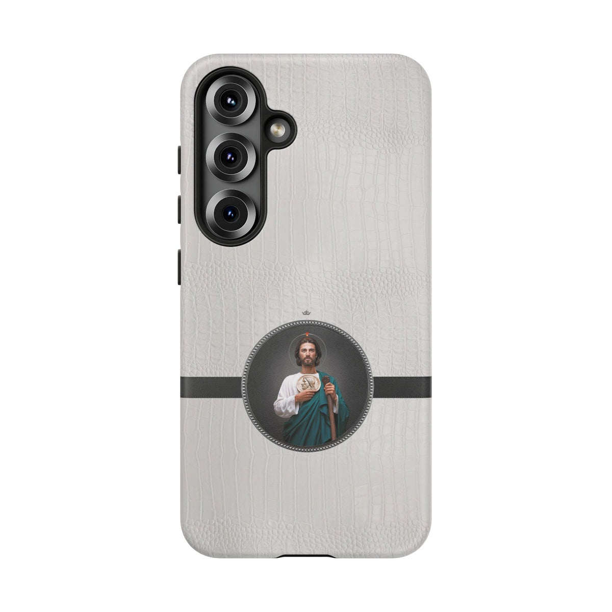 St. Jude Hard Phone Case (Blanc Croc) Copyright VENXARA